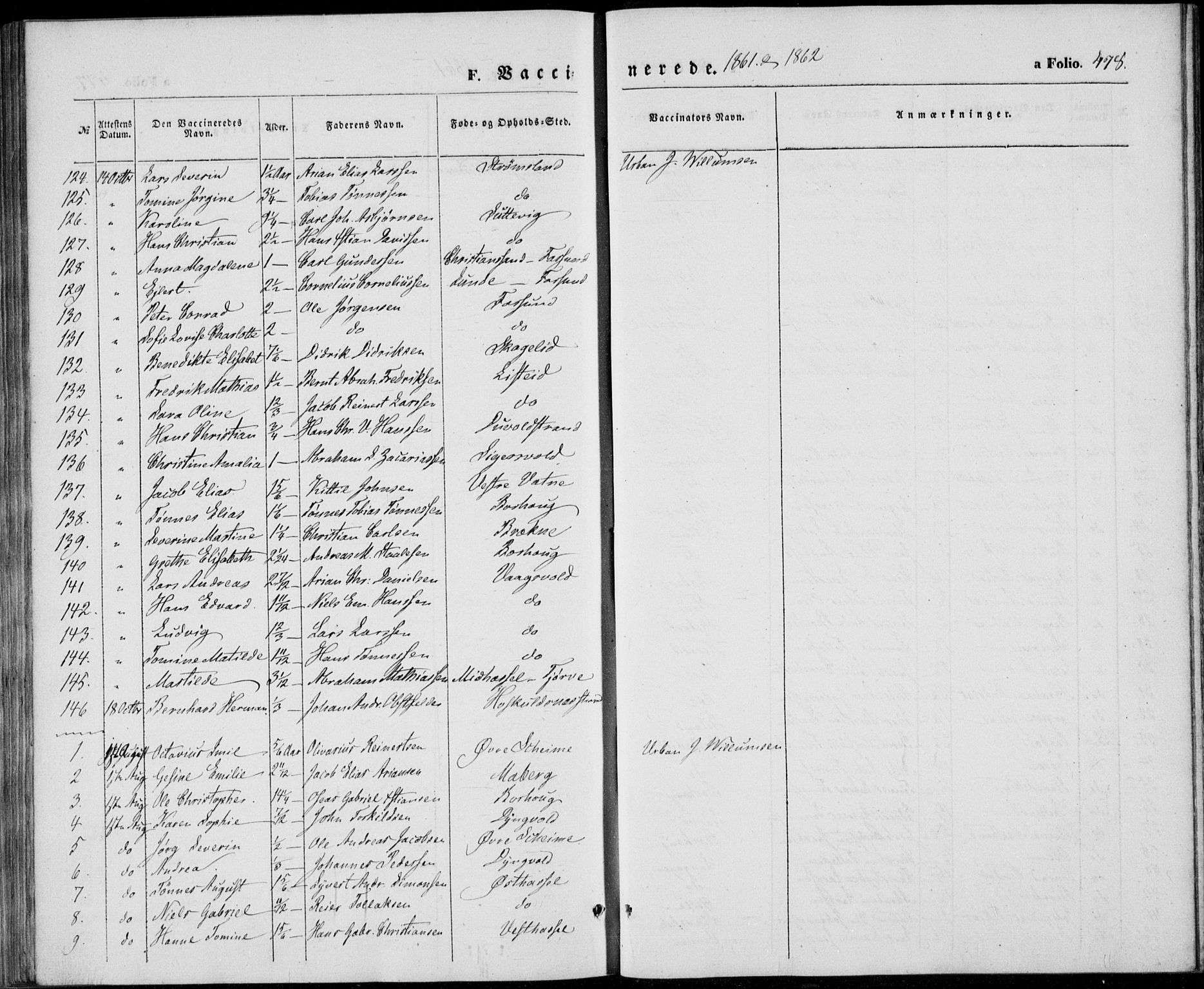 Lista sokneprestkontor, AV/SAK-1111-0027/F/Fb/L0002: Parish register (copy) no. B 2, 1847-1862, p. 478