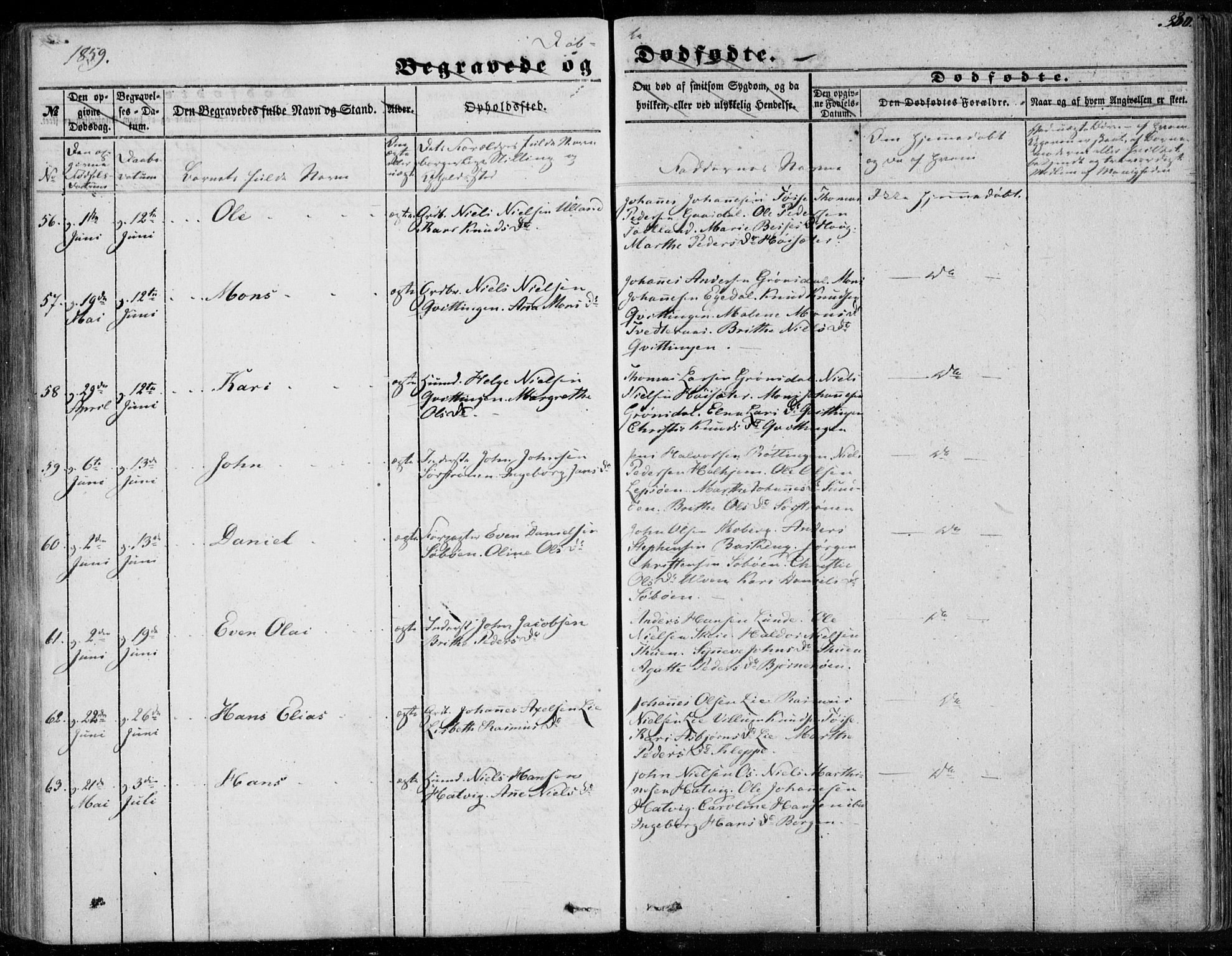 Os sokneprestembete, SAB/A-99929: Parish register (official) no. A 16, 1851-1859, p. 330