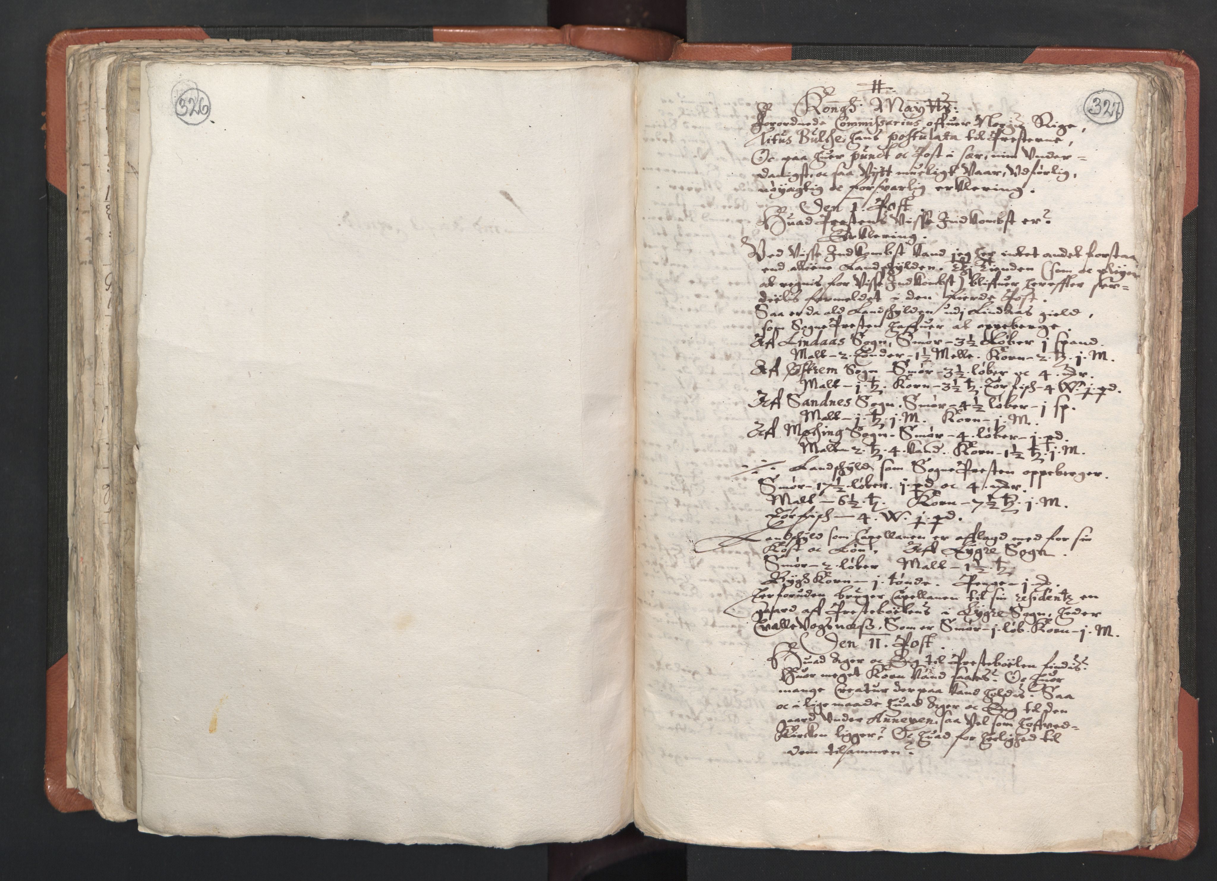 RA, Vicar's Census 1664-1666, no. 22: Nordhordland deanery, 1664-1666, p. 326-327