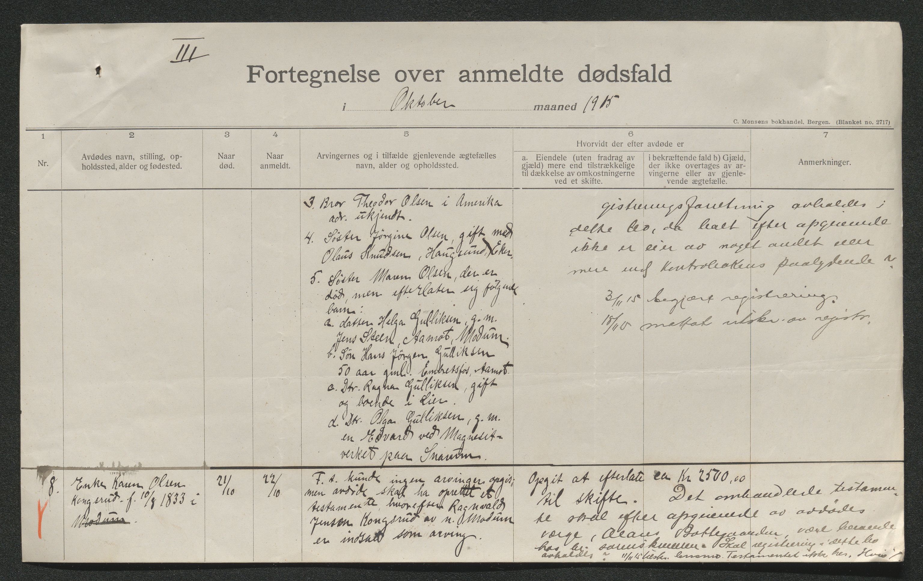 Eiker, Modum og Sigdal sorenskriveri, SAKO/A-123/H/Ha/Hab/L0037: Dødsfallsmeldinger, 1914-1915, p. 925