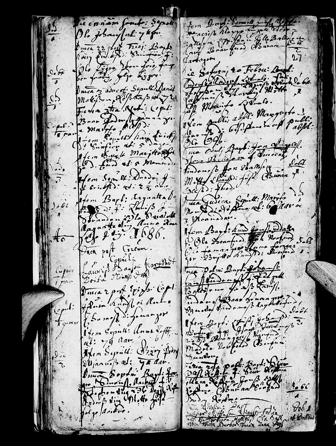 Os sokneprestembete, SAB/A-99929: Parish register (official) no. A 5, 1669-1760, p. 27