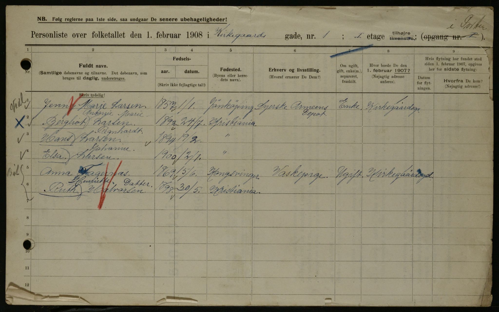 OBA, Municipal Census 1908 for Kristiania, 1908, p. 44803