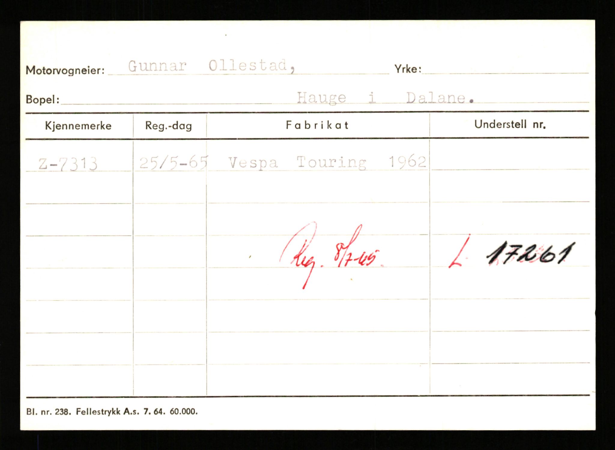 Stavanger trafikkstasjon, AV/SAST-A-101942/0/G/L0002: Registreringsnummer: 5791 - 10405, 1930-1971, p. 717