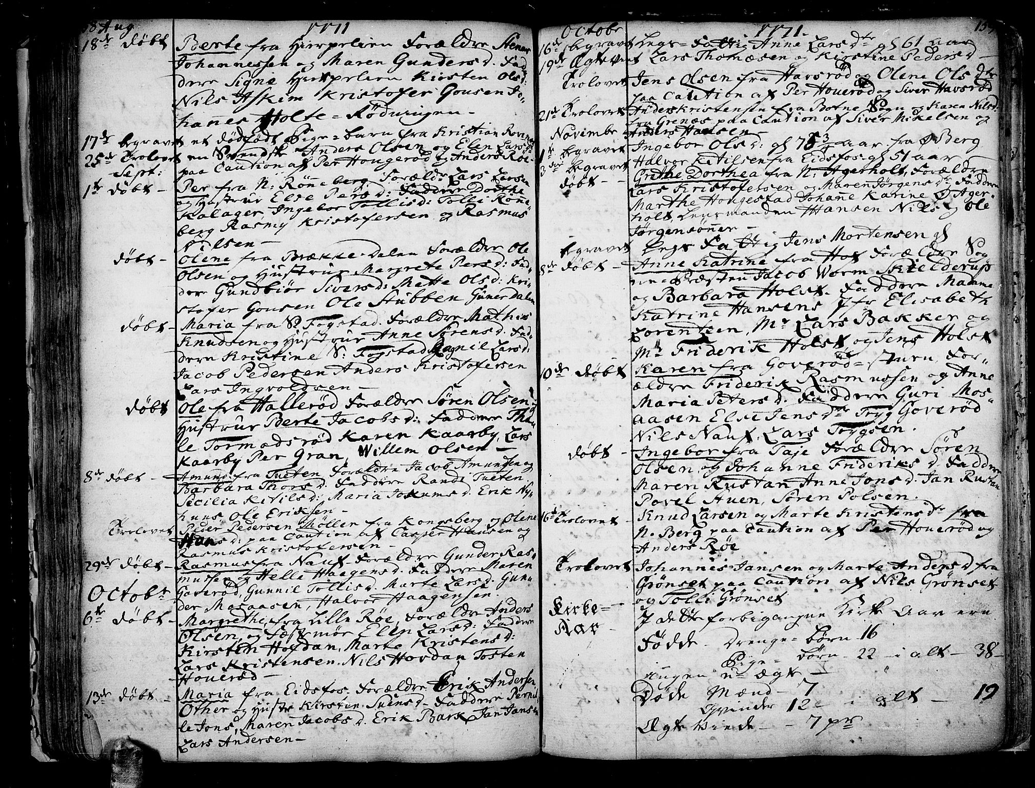 Hof kirkebøker, SAKO/A-64/F/Fa/L0002: Parish register (official) no. I 2, 1746-1781, p. 158-159