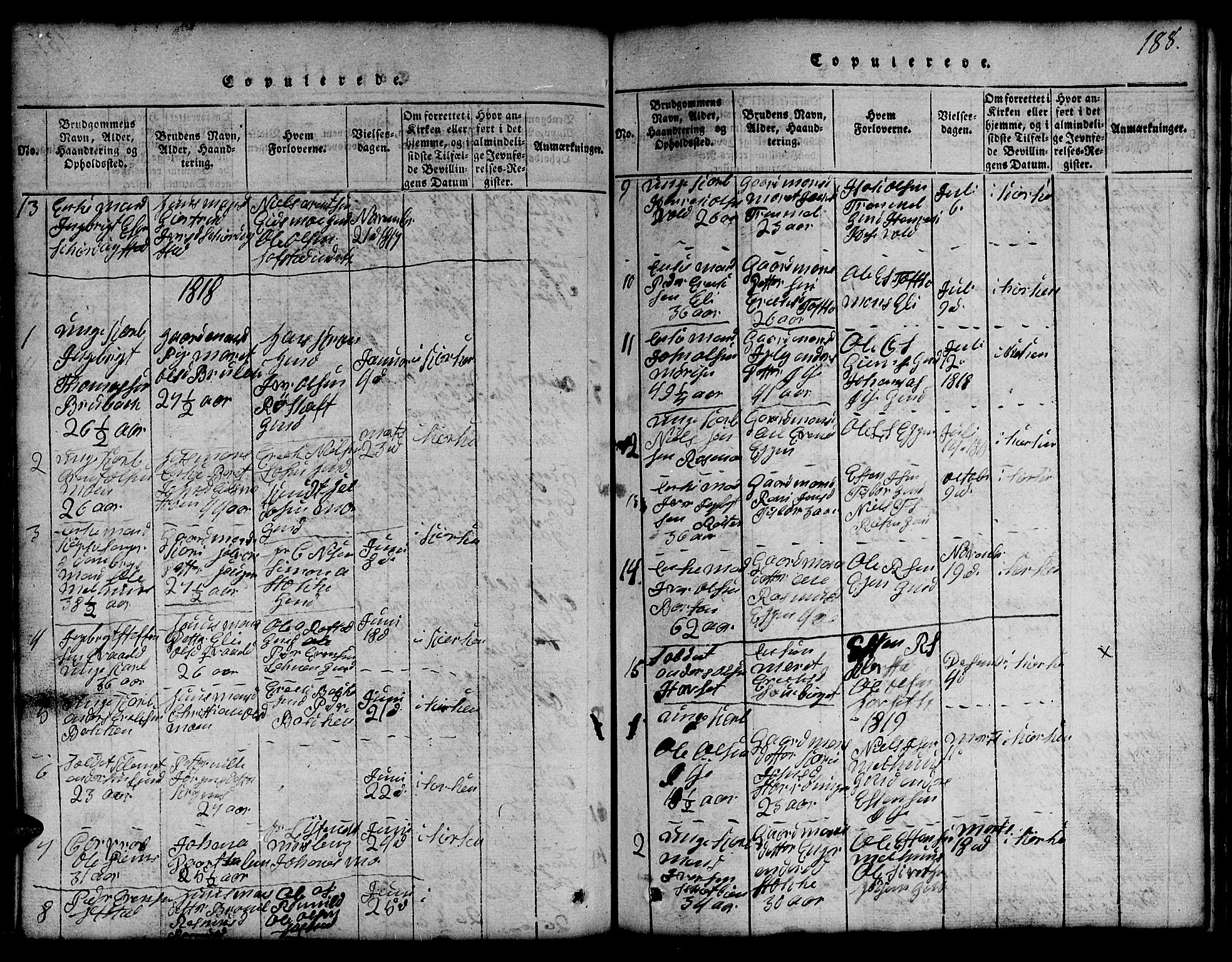 Ministerialprotokoller, klokkerbøker og fødselsregistre - Sør-Trøndelag, SAT/A-1456/691/L1092: Parish register (copy) no. 691C03, 1816-1852, p. 188