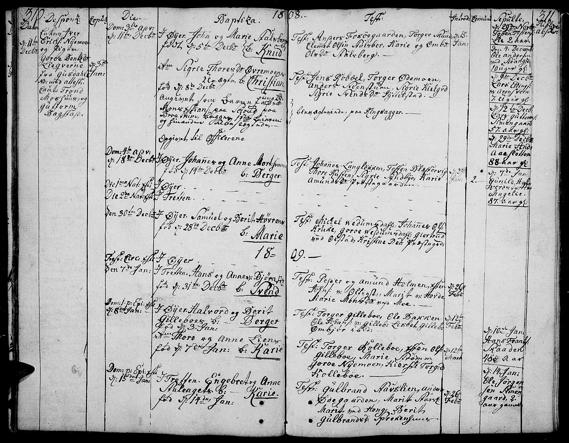 Øyer prestekontor, SAH/PREST-084/H/Ha/Haa/L0003: Parish register (official) no. 3, 1784-1824, p. 310-311