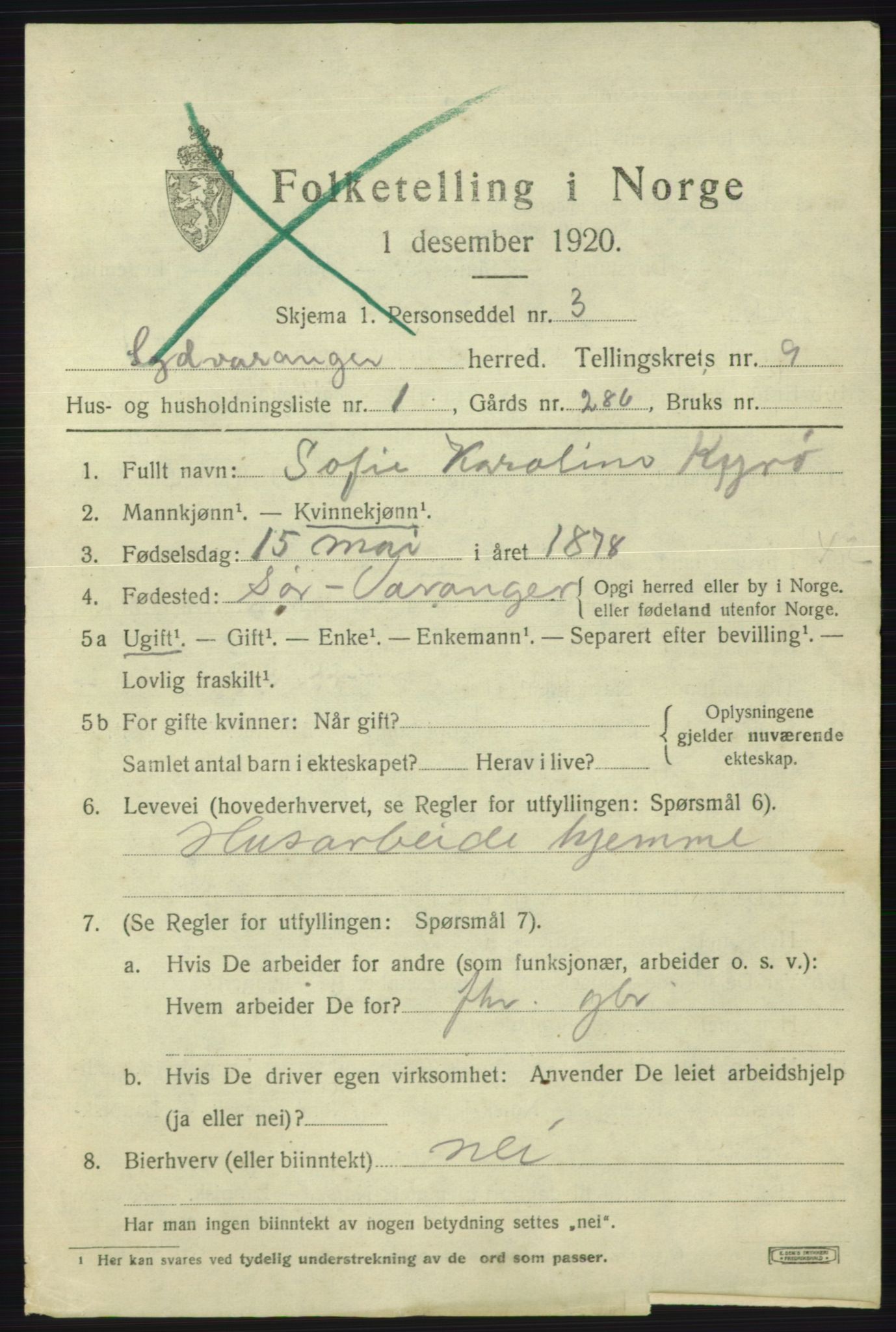 SATØ, 1920 census for Sør-Varanger, 1920, p. 5998