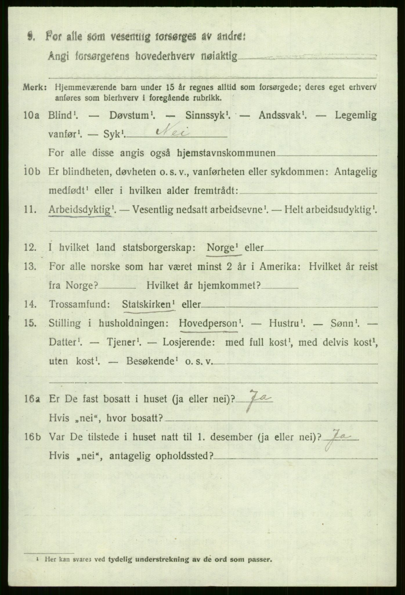 SAB, 1920 census for Evanger, 1920, p. 3902