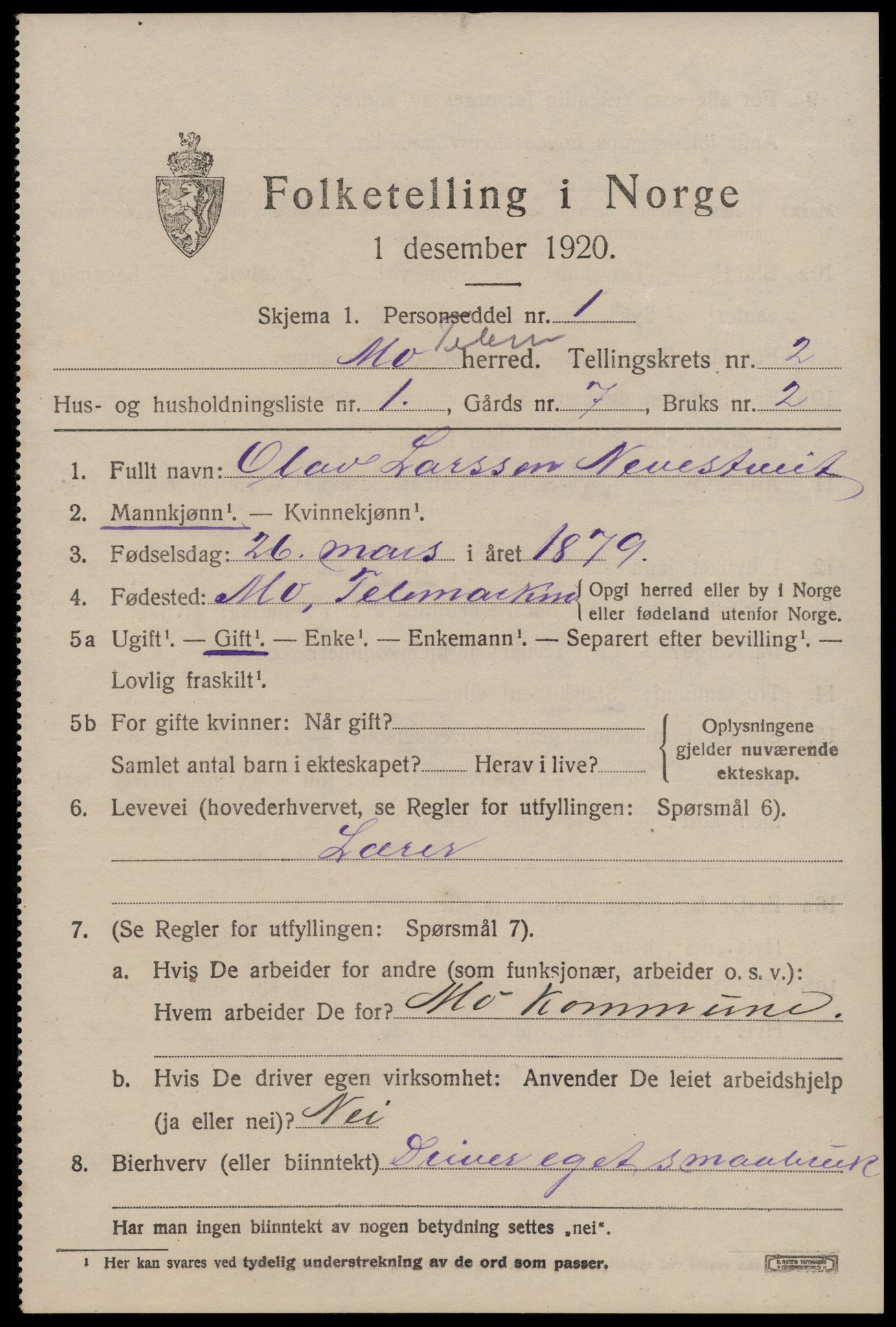 SAKO, 1920 census for Mo, 1920, p. 1086