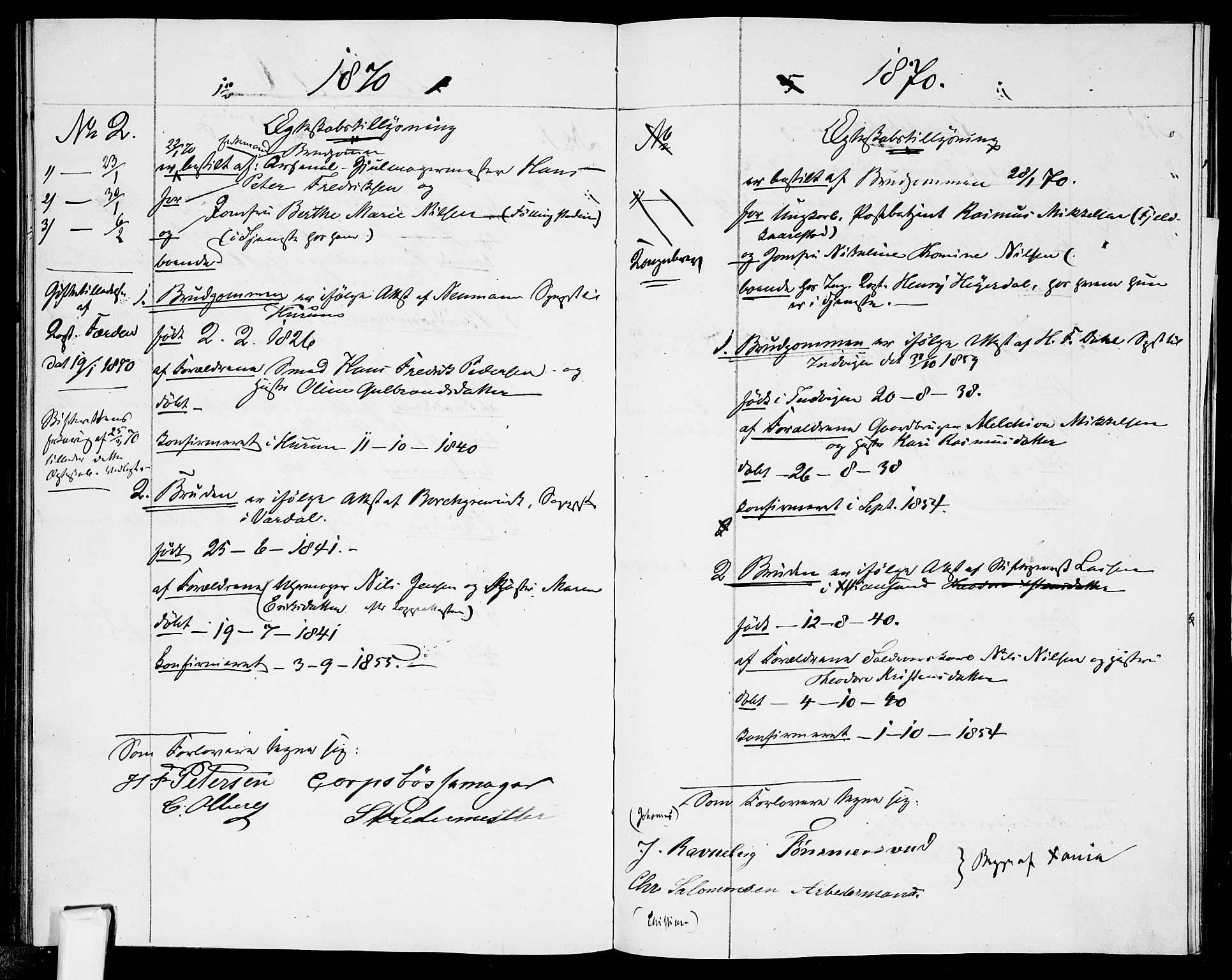 Garnisonsmenigheten Kirkebøker, AV/SAO-A-10846/H/Ha/L0006: Banns register no. I 6, 1856-1872