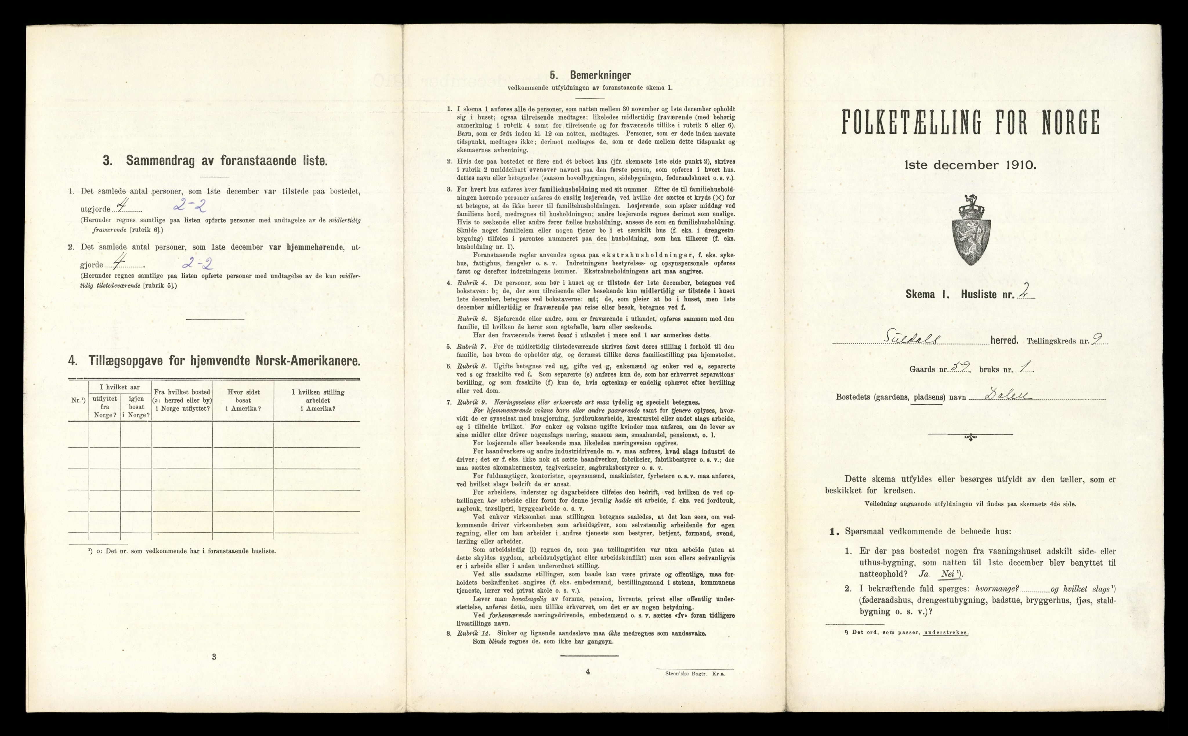 RA, 1910 census for Suldal, 1910, p. 551