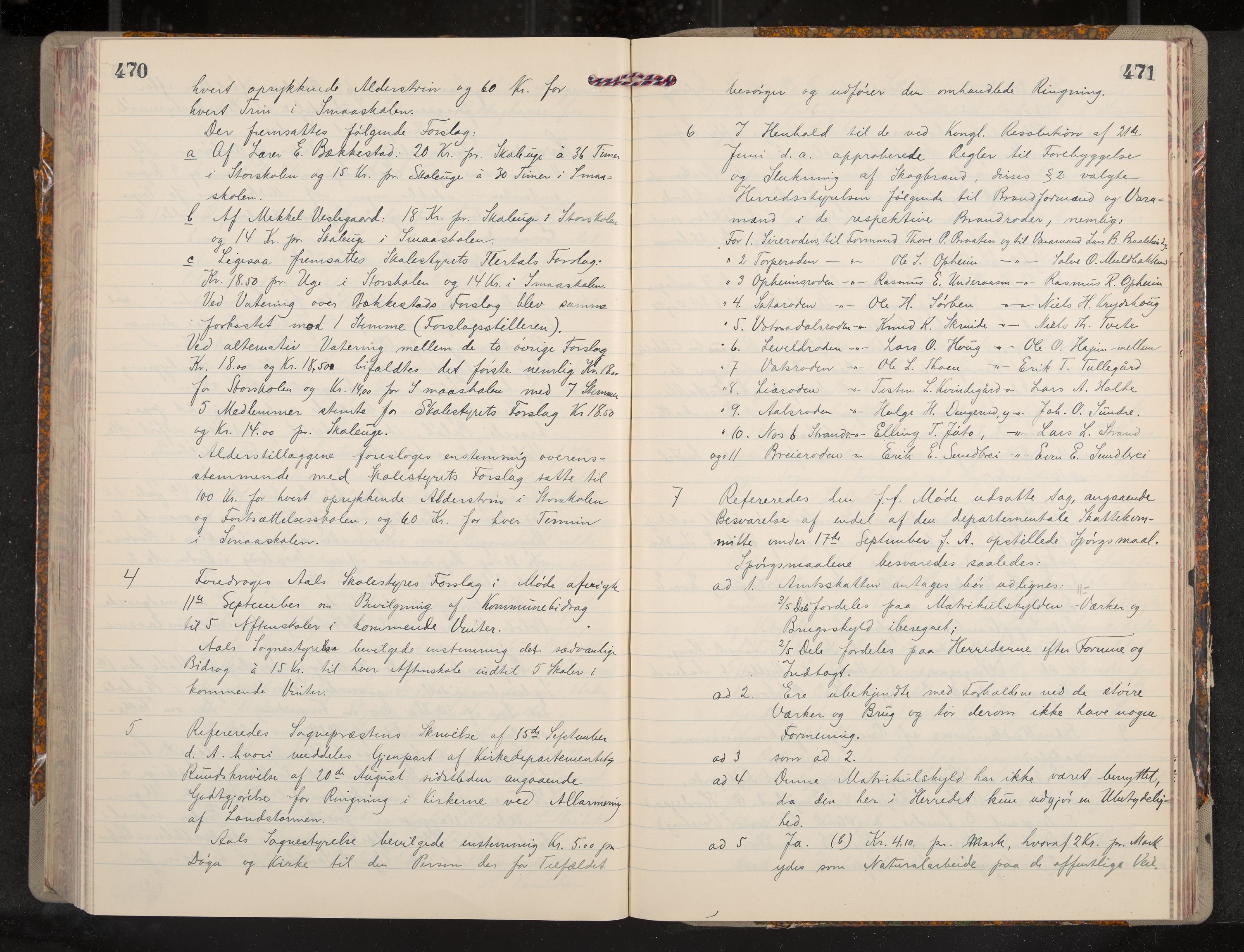 Ål formannskap og sentraladministrasjon, IKAK/0619021/A/Aa/L0004: Utskrift av møtebok, 1881-1901, p. 470-471