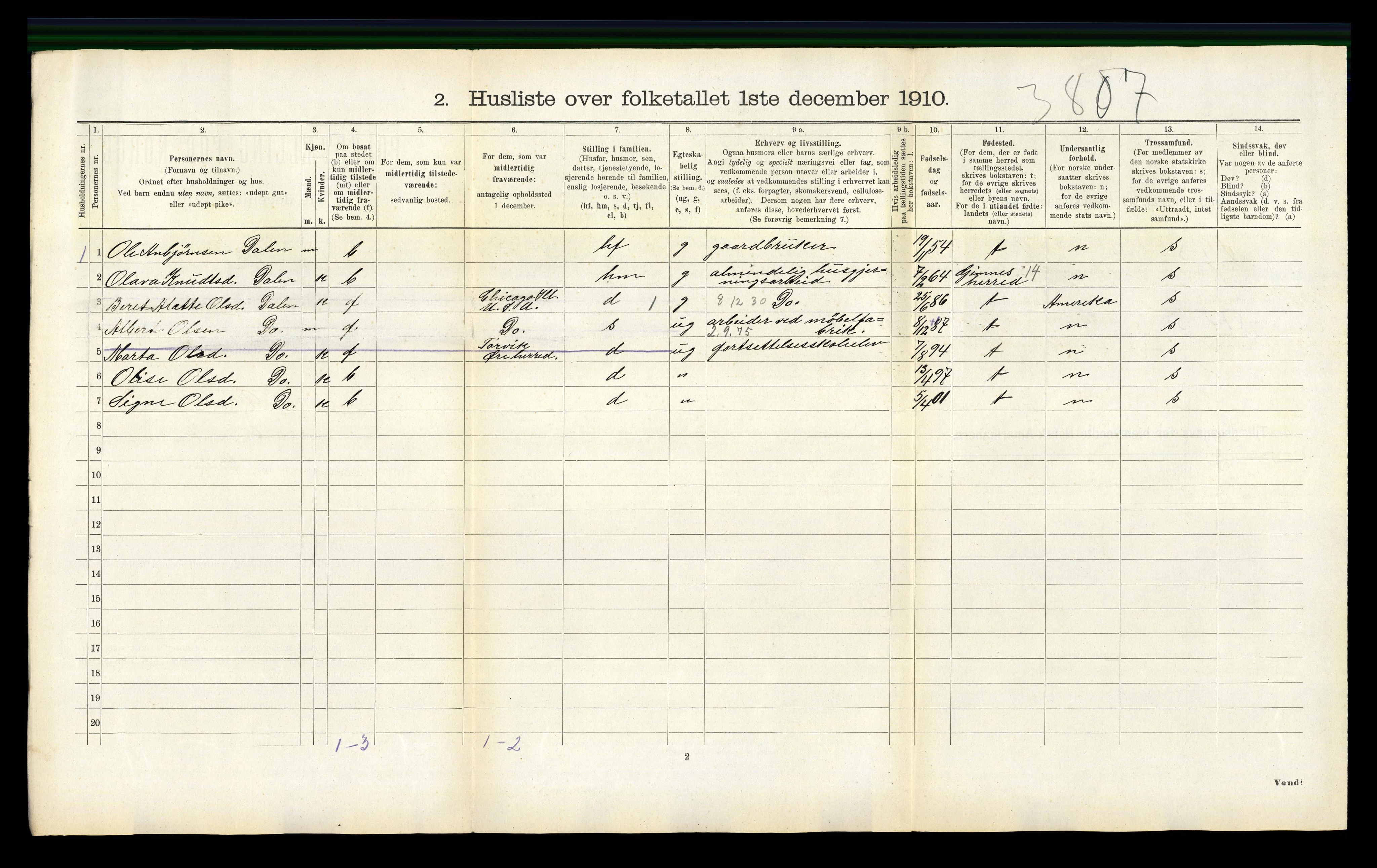 RA, 1910 census for Øre, 1910, p. 146