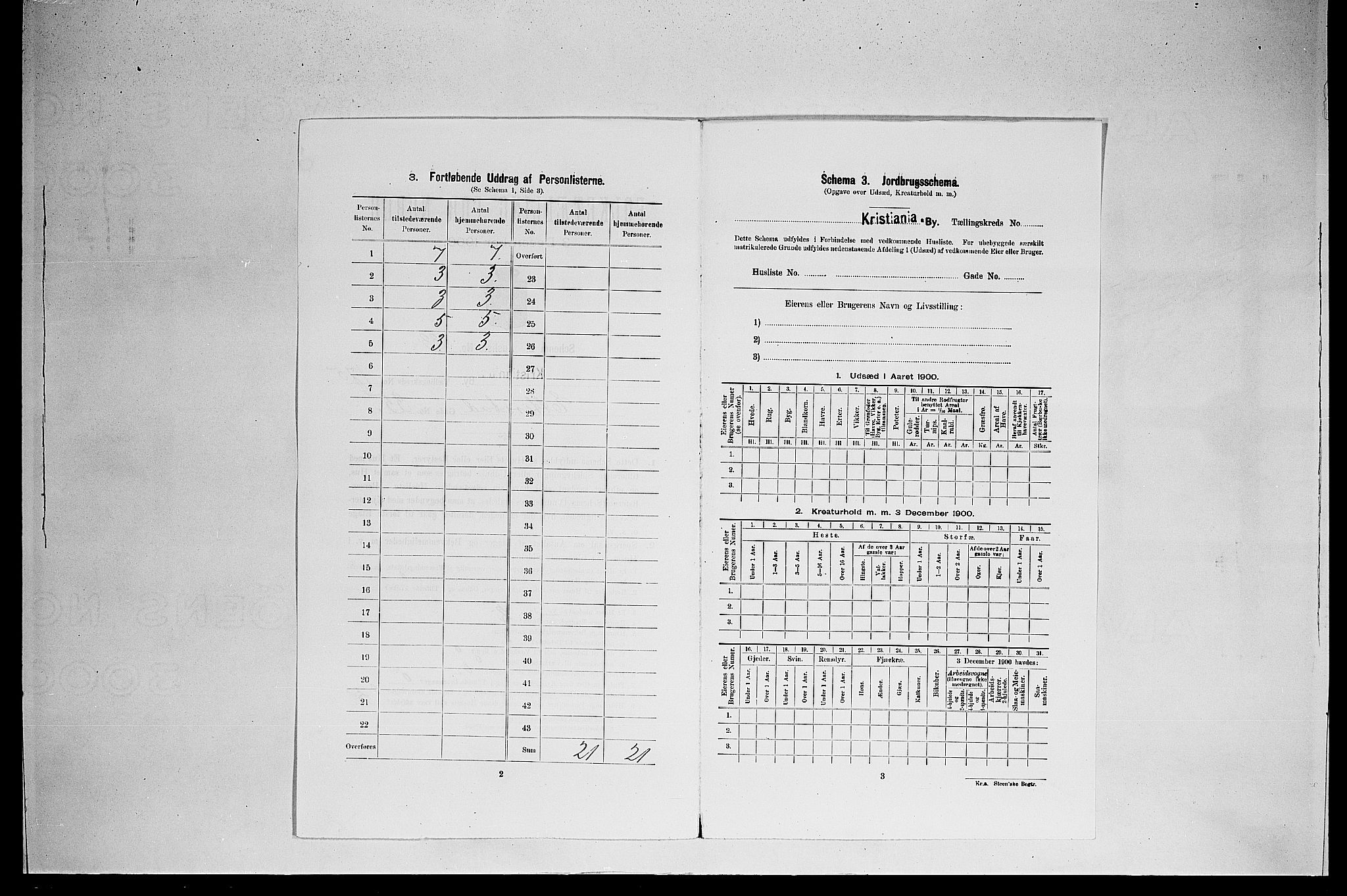 SAO, 1900 census for Kristiania, 1900, p. 21413