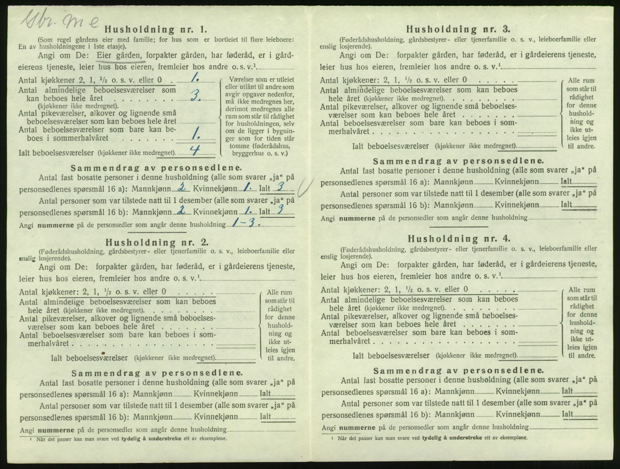 SAT, 1920 census for Gjemnes, 1920, p. 186