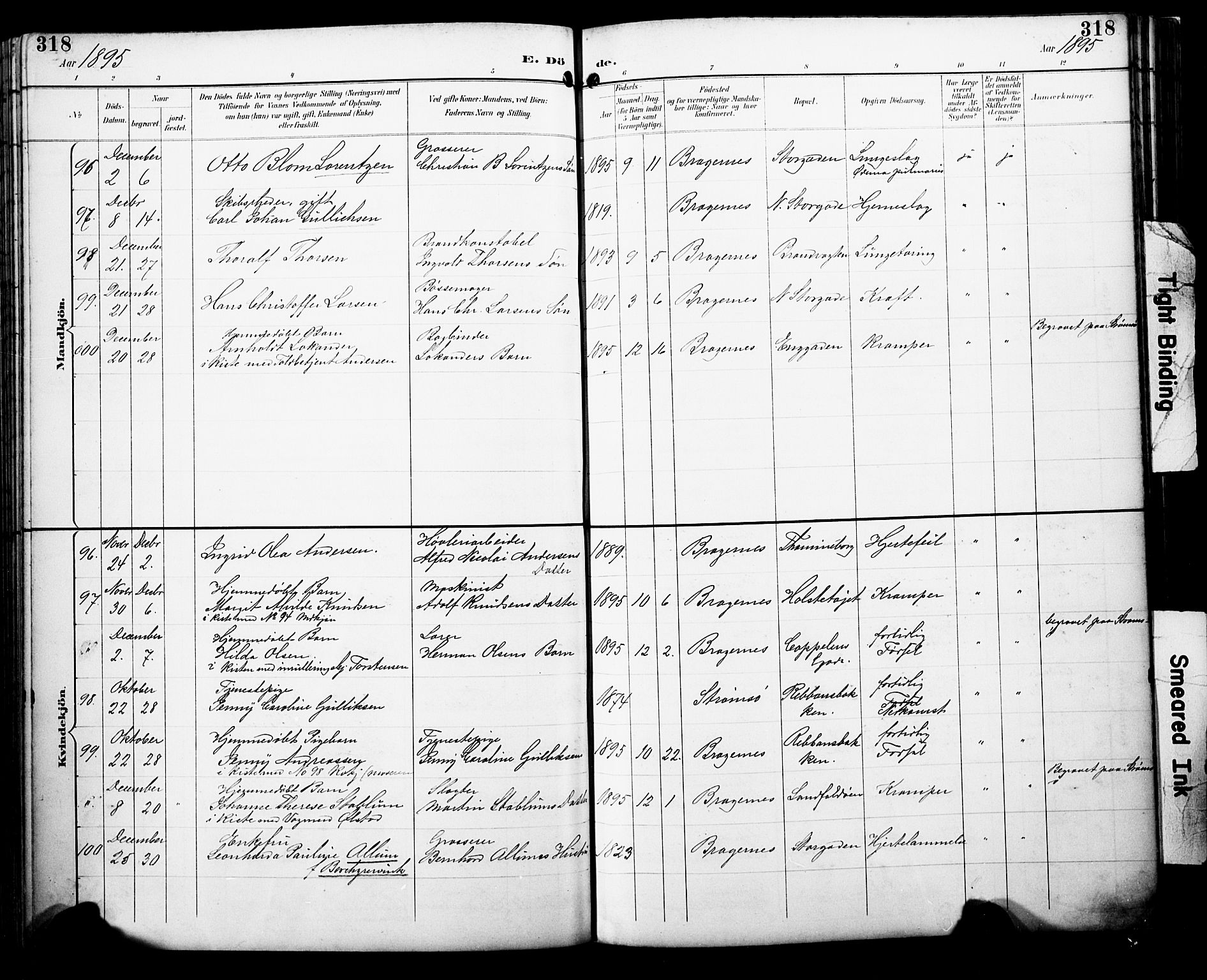 Bragernes kirkebøker, AV/SAKO-A-6/F/Fb/L0008: Parish register (official) no. II 8, 1894-1902, p. 318