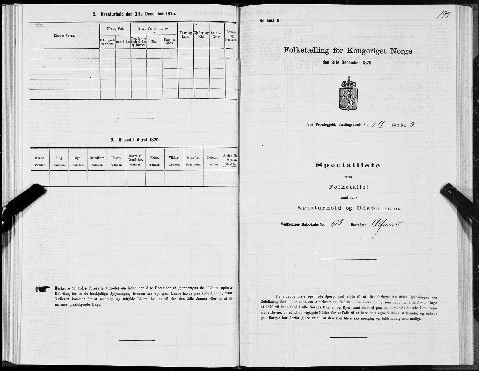 SAT, 1875 census for 1541P Veøy, 1875, p. 2198