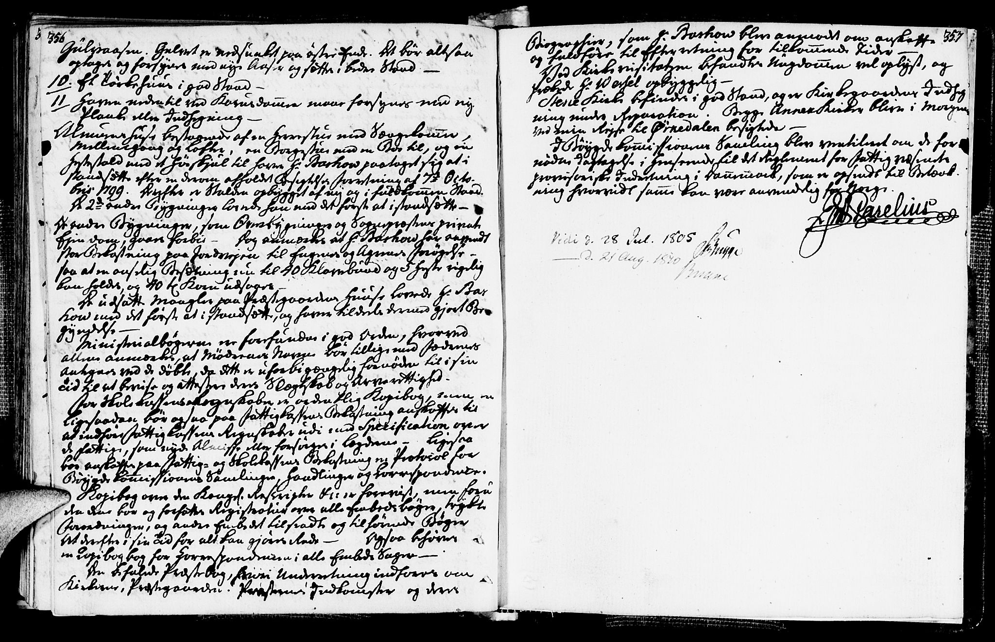 Ministerialprotokoller, klokkerbøker og fødselsregistre - Sør-Trøndelag, AV/SAT-A-1456/612/L0371: Parish register (official) no. 612A05, 1803-1816, p. 356-357