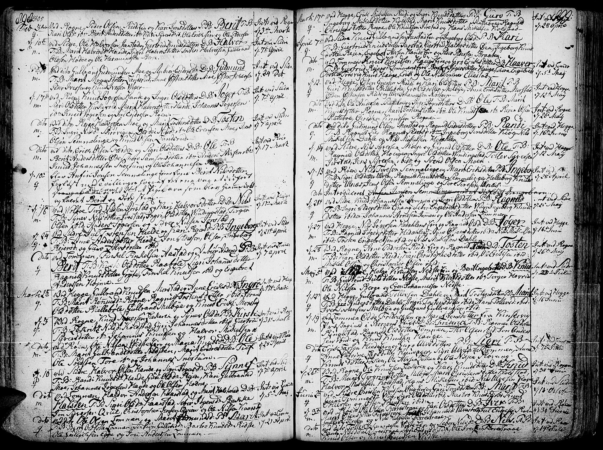 Slidre prestekontor, AV/SAH-PREST-134/H/Ha/Haa/L0001: Parish register (official) no. 1, 1724-1814, p. 898-899