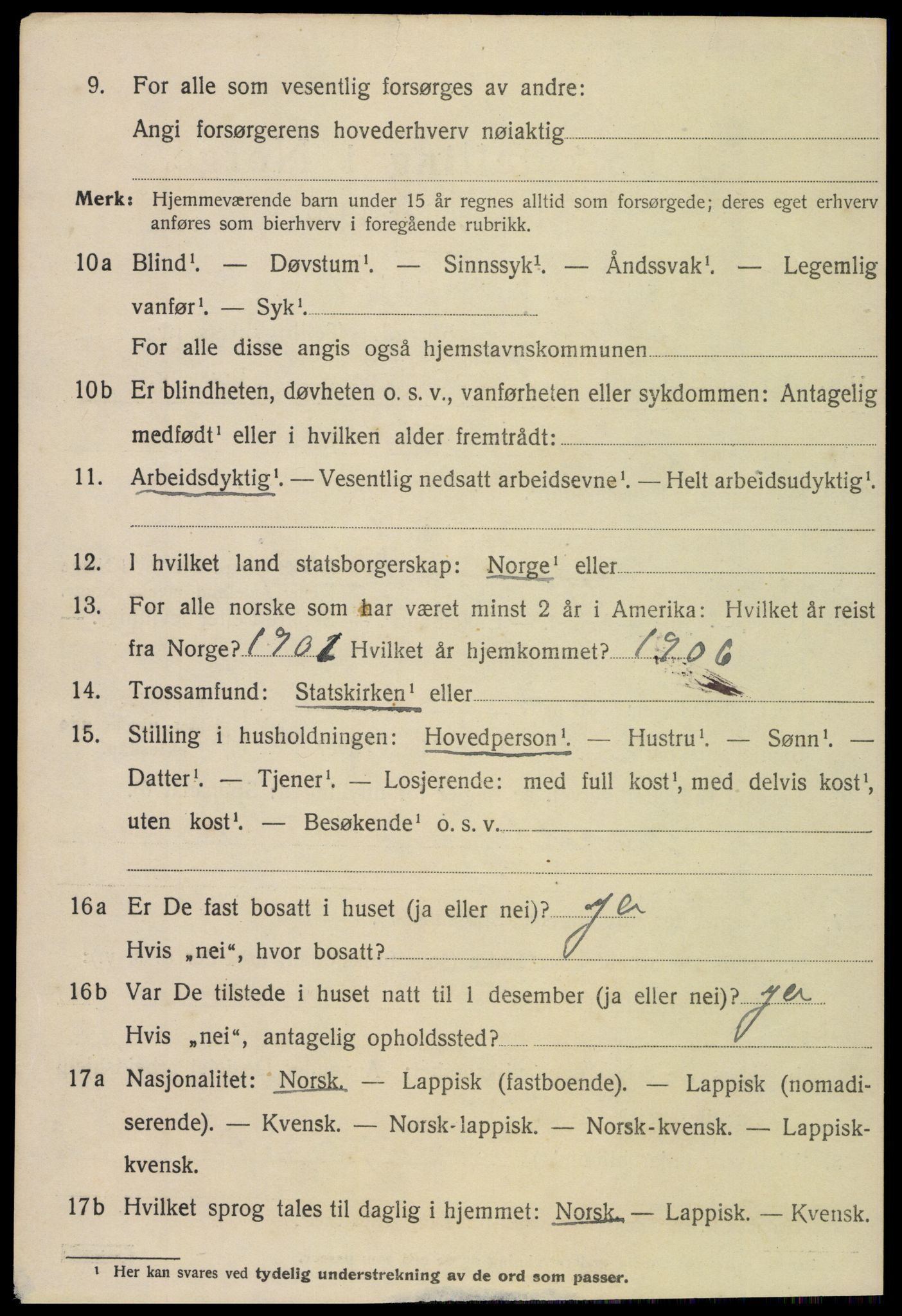 SAT, 1920 census for Rødøy, 1920, p. 5065