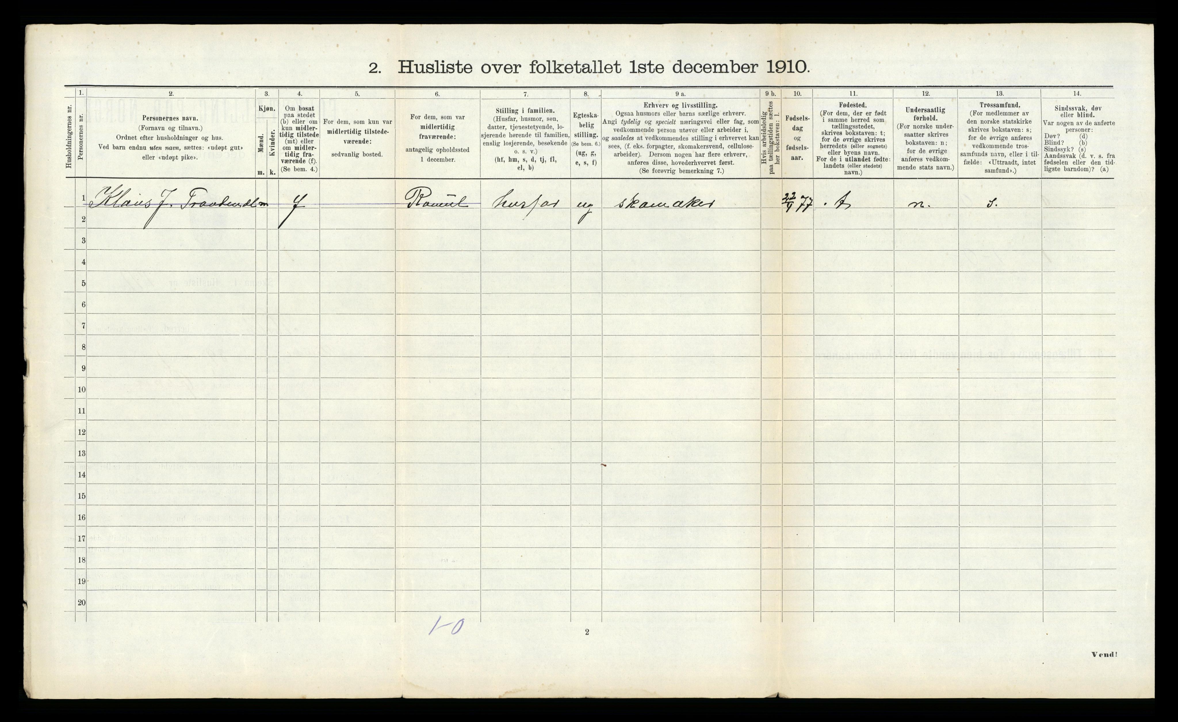 RA, 1910 census for Melhus, 1910, p. 785