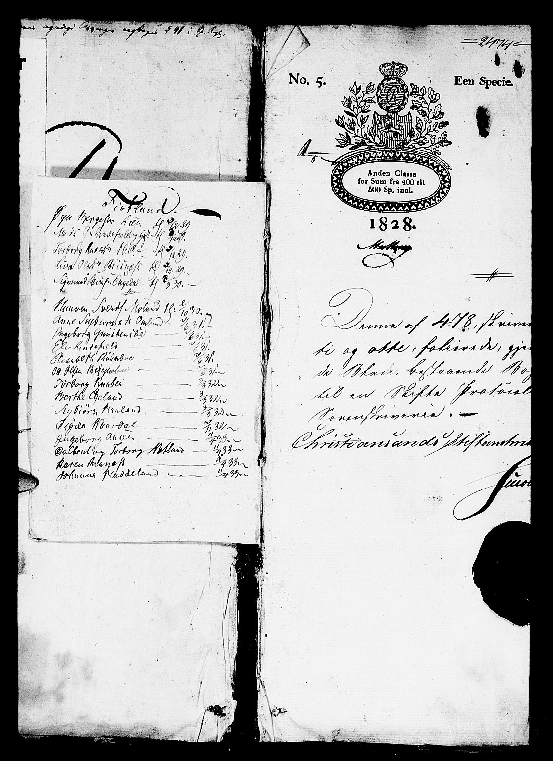 Flekkefjord sorenskriveri, AV/SAK-1221-0001/H/Hc/L0010: Skifteprotokoll nr. 4, med gårdsnavn- og personnavnregister, 1828-1835