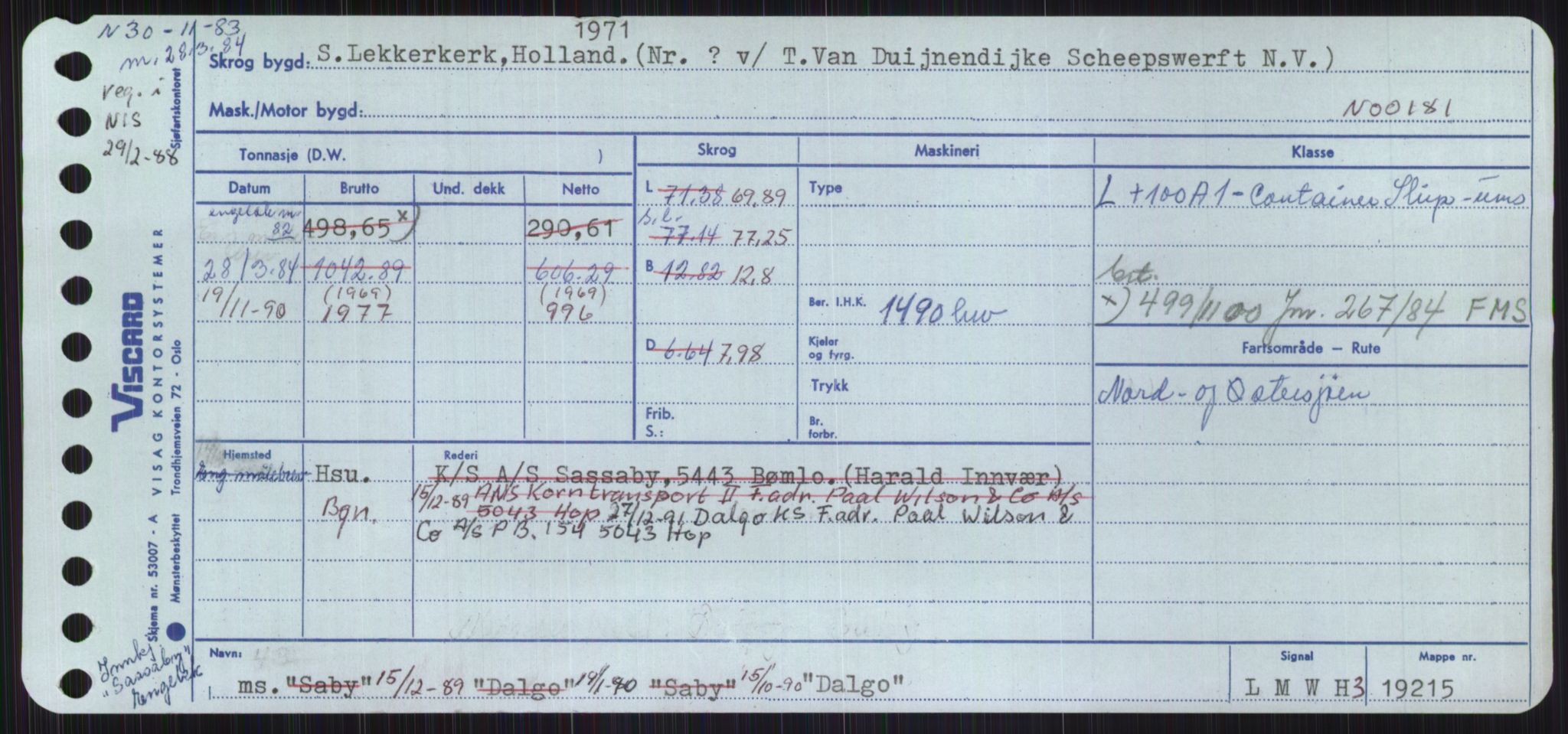 Sjøfartsdirektoratet med forløpere, Skipsmålingen, RA/S-1627/H/Ha/L0001/0002: Fartøy, A-Eig / Fartøy Bjør-Eig, p. 765