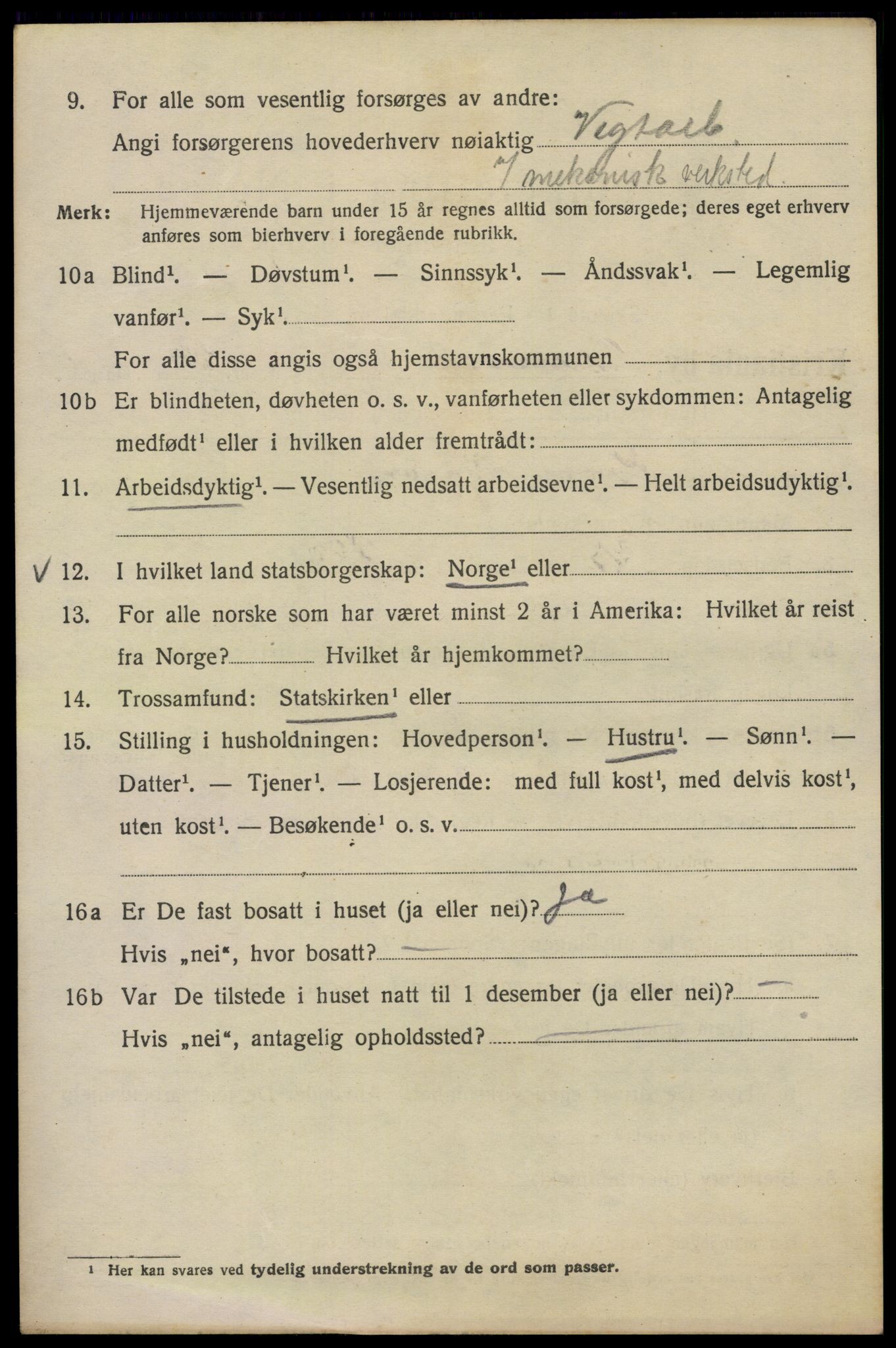 SAO, 1920 census for Kristiania, 1920, p. 136948