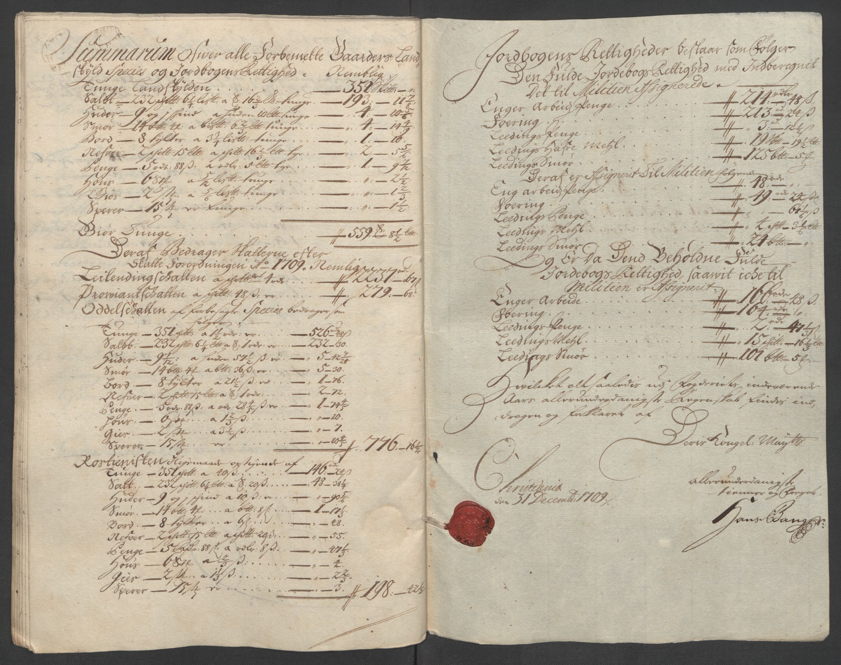 Rentekammeret inntil 1814, Reviderte regnskaper, Fogderegnskap, AV/RA-EA-4092/R10/L0447: Fogderegnskap Aker og Follo, 1707-1709, p. 491