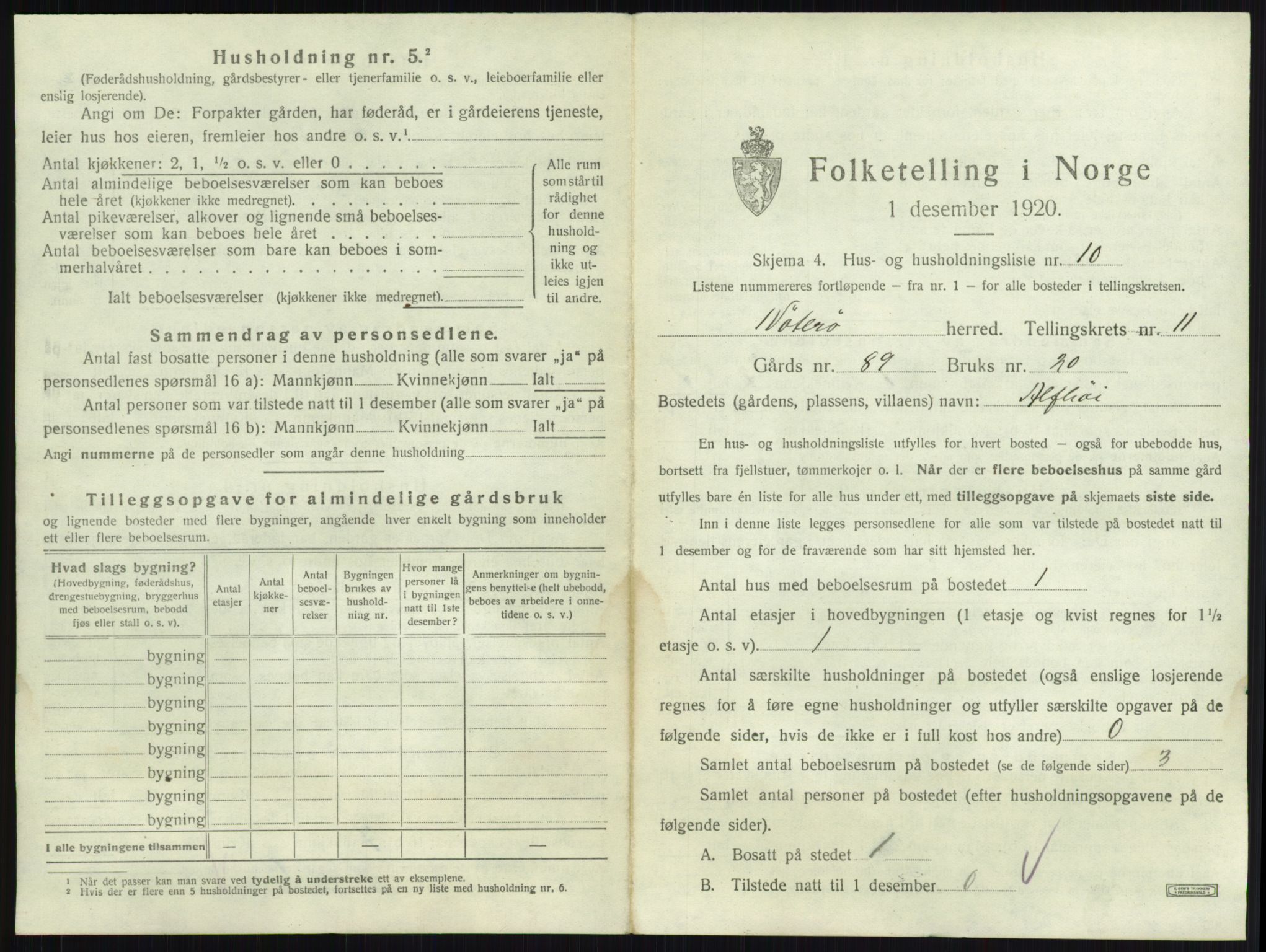 SAKO, 1920 census for Nøtterøy, 1920, p. 2228