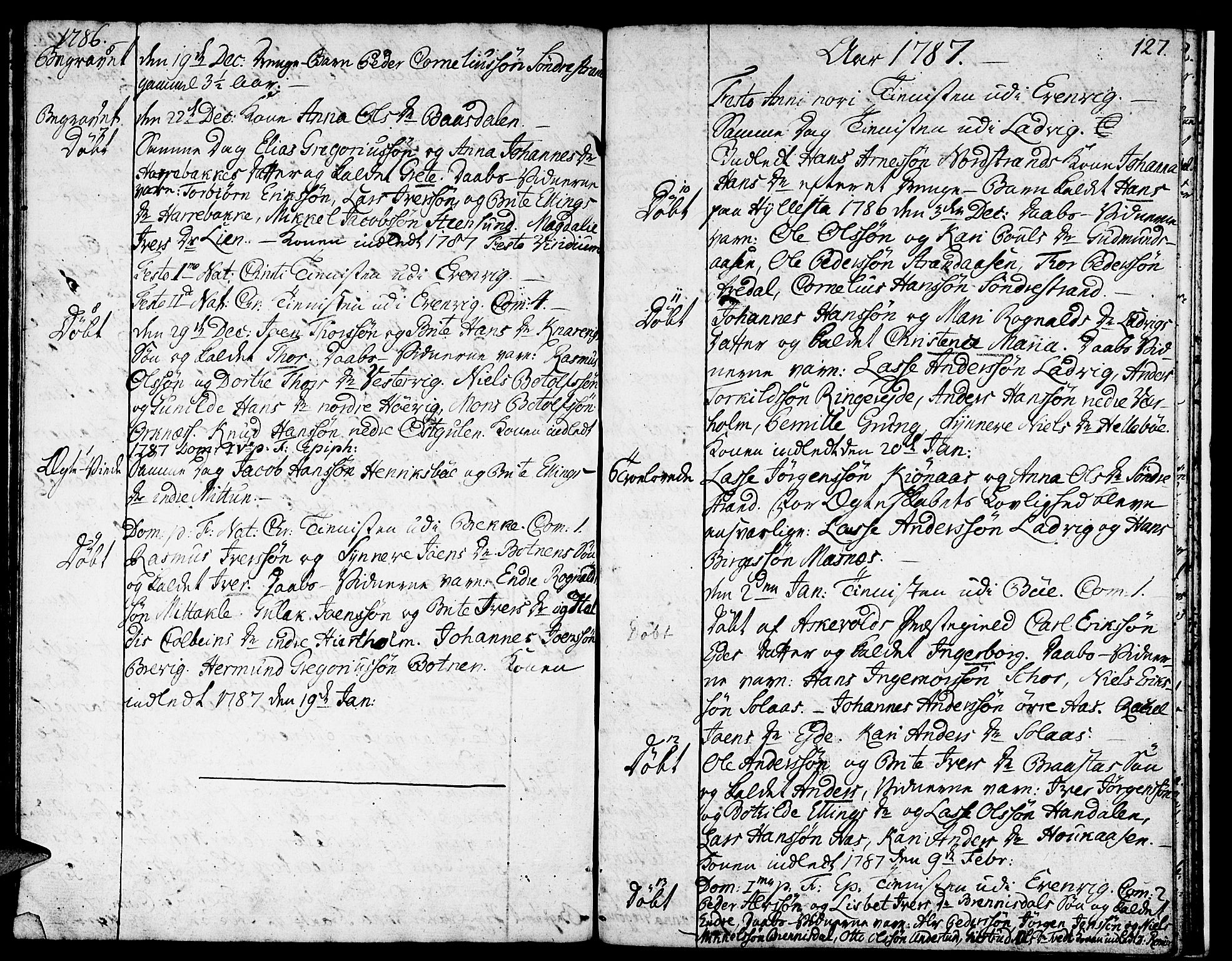Gulen sokneprestembete, SAB/A-80201/H/Haa/Haaa/L0013: Parish register (official) no. A 13, 1776-1787, p. 127