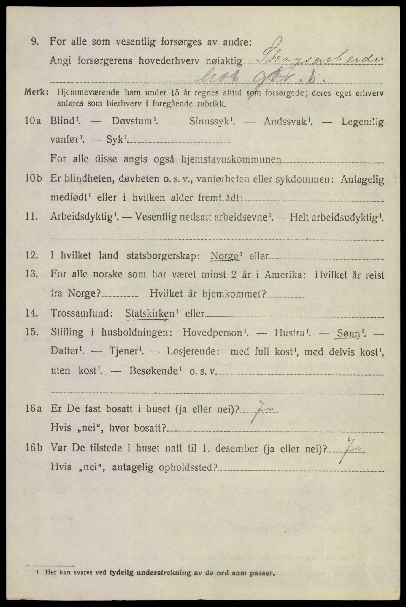 SAKO, 1920 census for Hof, 1920, p. 2738