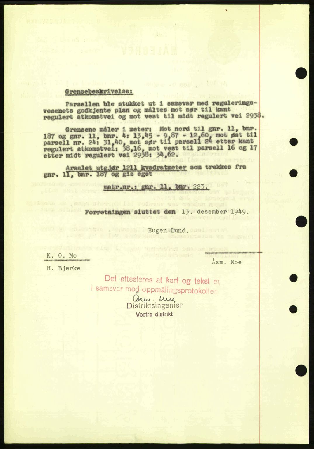 Oslo byskriverembete, AV/SAO-A-10227/G/Gb/Gbd/Gbda/L0017: Mortgage book no. A215, 1949-1950, Diary no: : 15295/1949