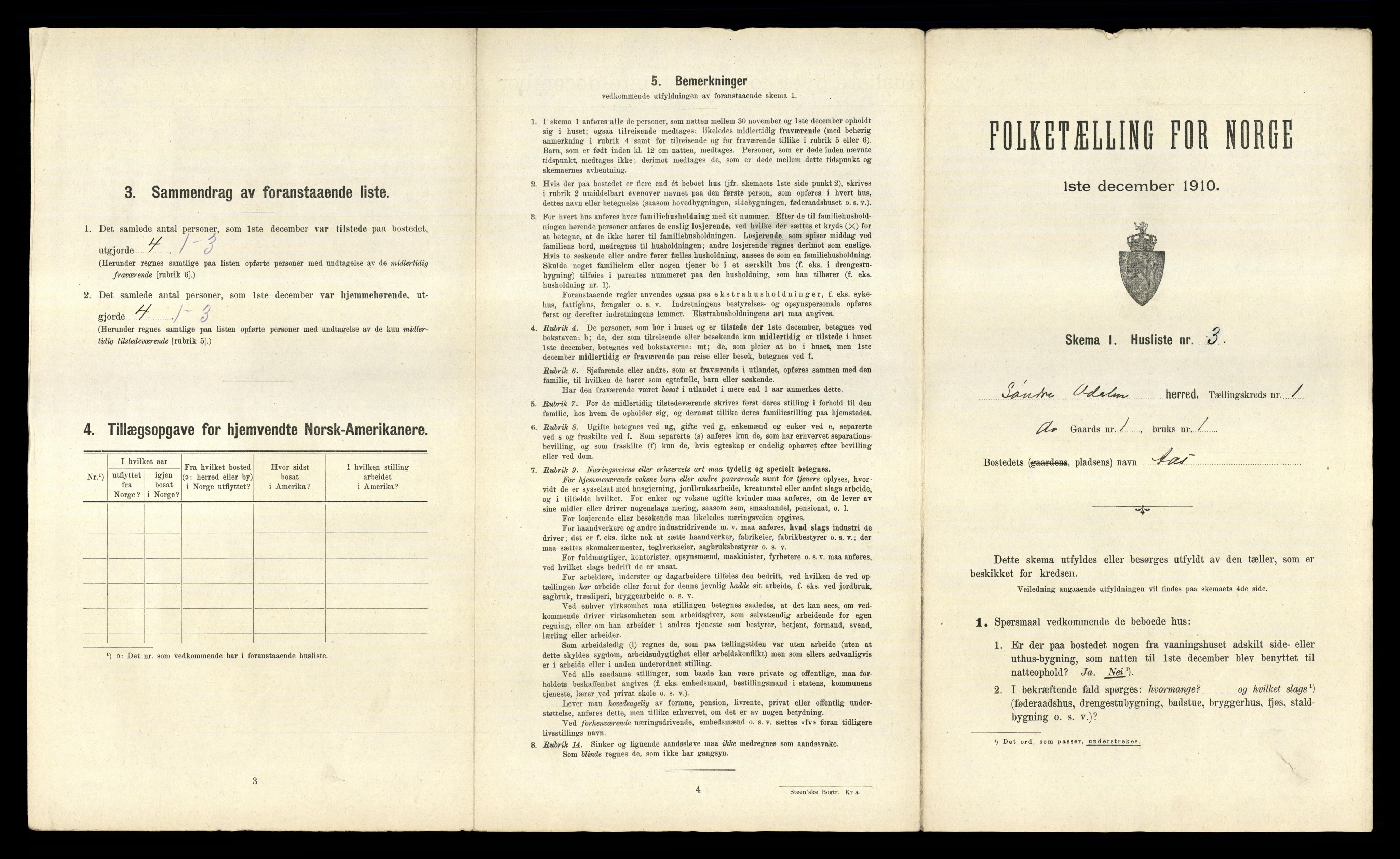 RA, 1910 census for Sør-Odal, 1910, p. 74