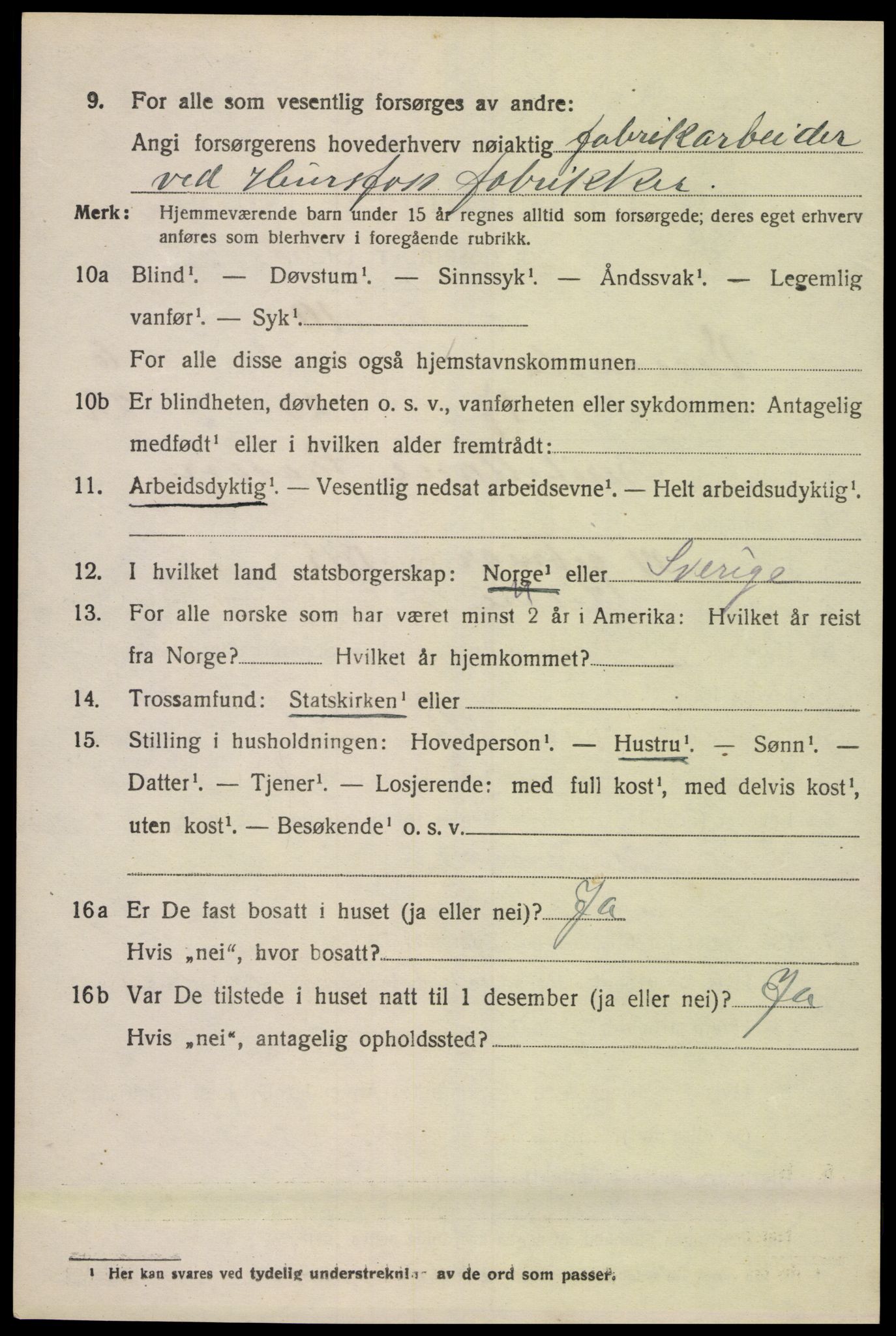 SAK, 1920 census for Vennesla, 1920, p. 4523
