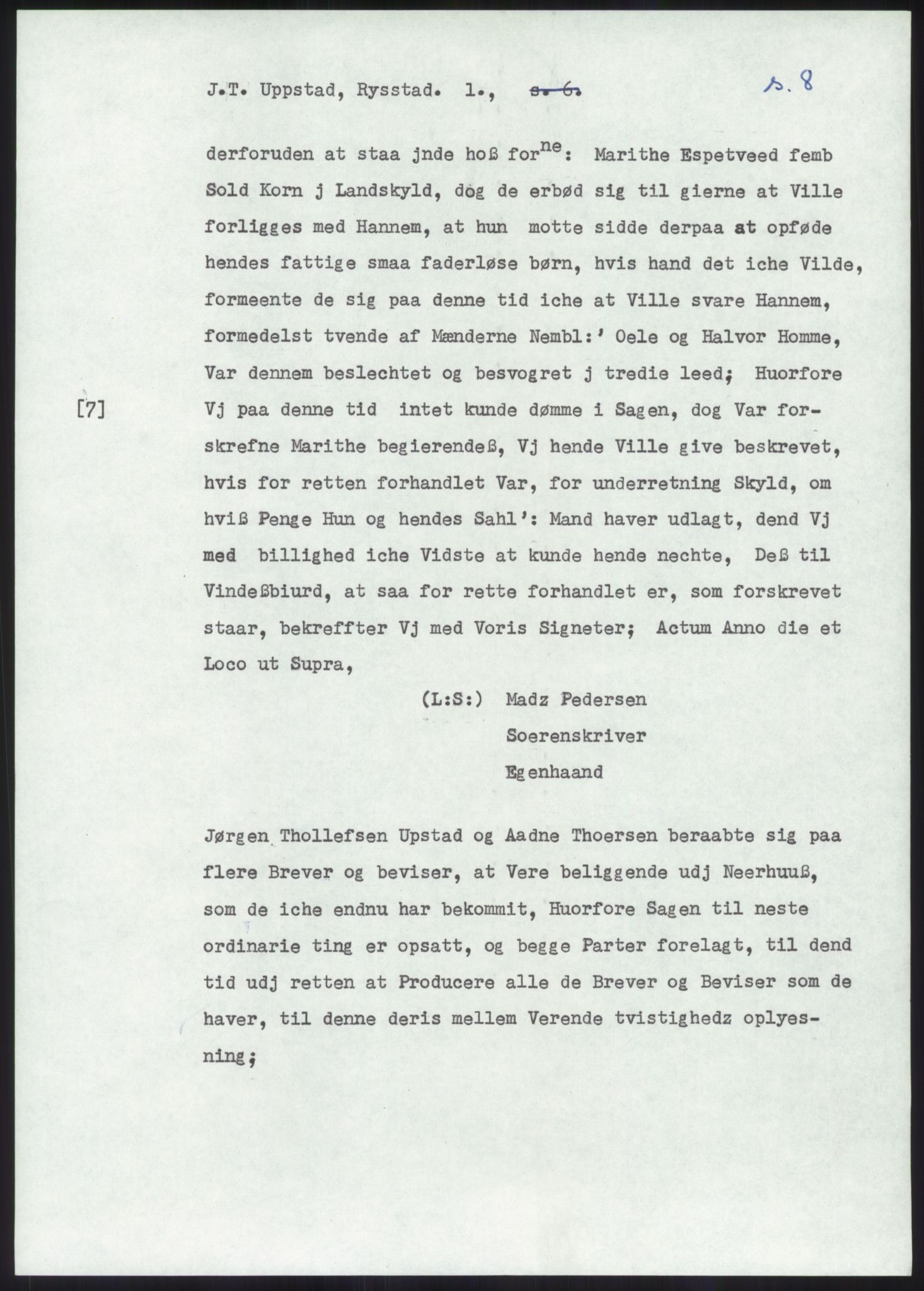 Samlinger til kildeutgivelse, Diplomavskriftsamlingen, AV/RA-EA-4053/H/Ha, p. 259