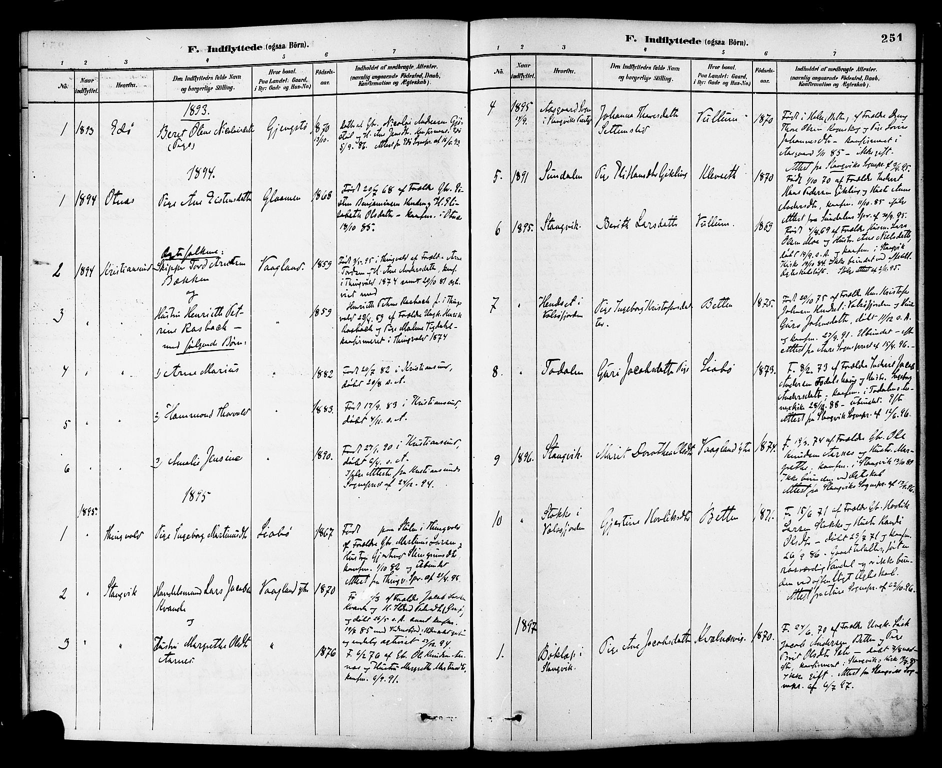 Ministerialprotokoller, klokkerbøker og fødselsregistre - Møre og Romsdal, SAT/A-1454/576/L0885: Parish register (official) no. 576A03, 1880-1898, p. 251