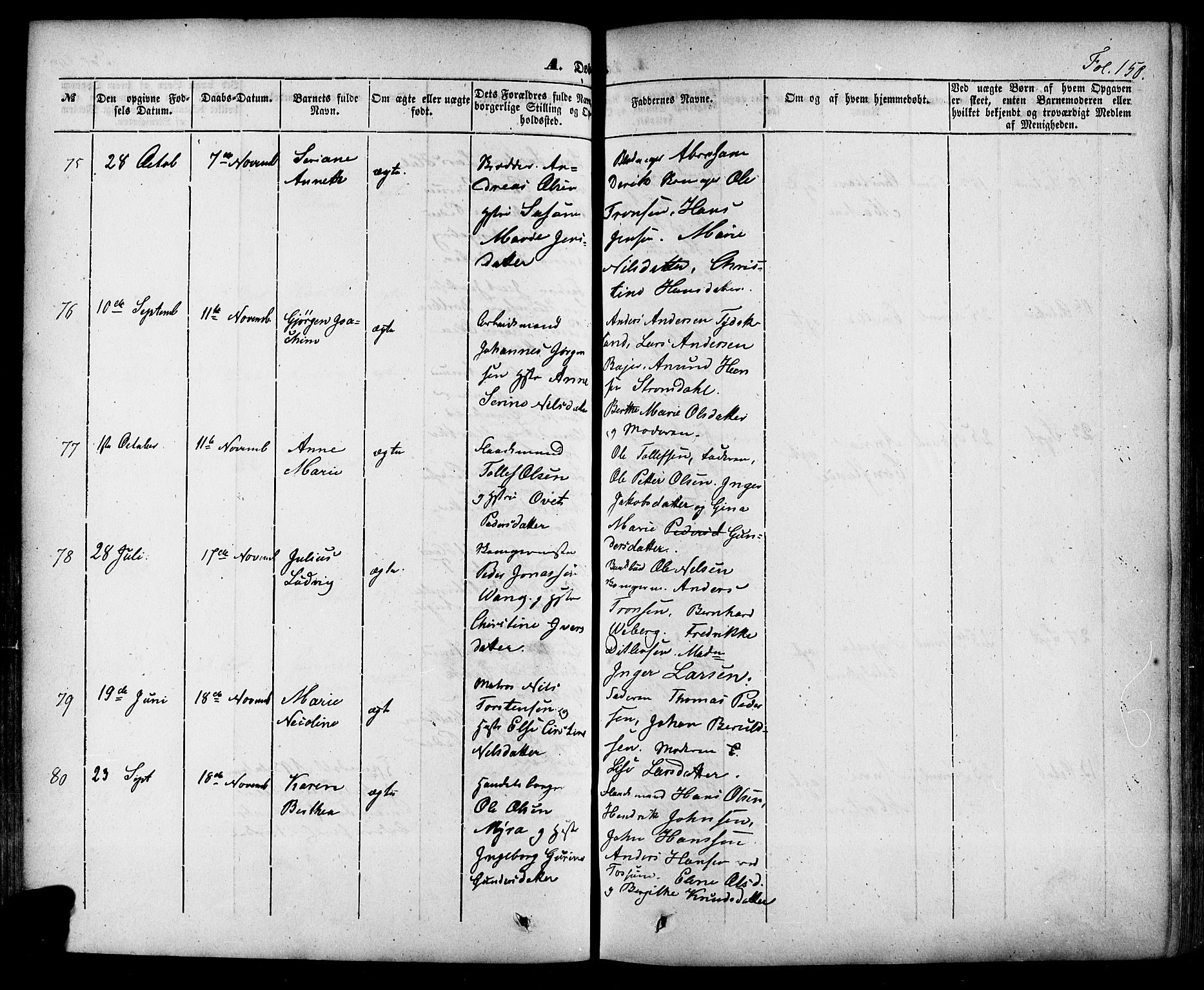 Skien kirkebøker, AV/SAKO-A-302/F/Fa/L0006a: Parish register (official) no. 6A, 1843-1856, p. 150