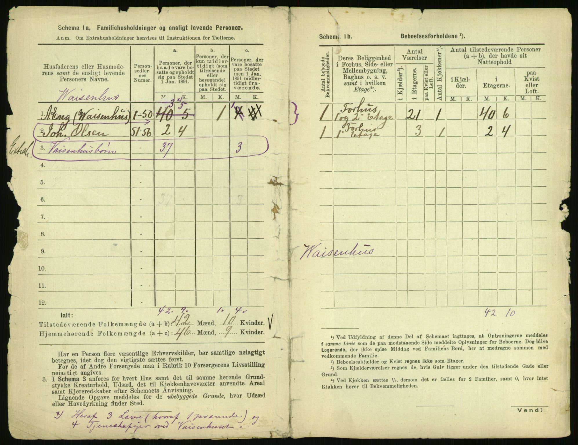 RA, 1891 census for 0301 Kristiania, 1891, p. 12991