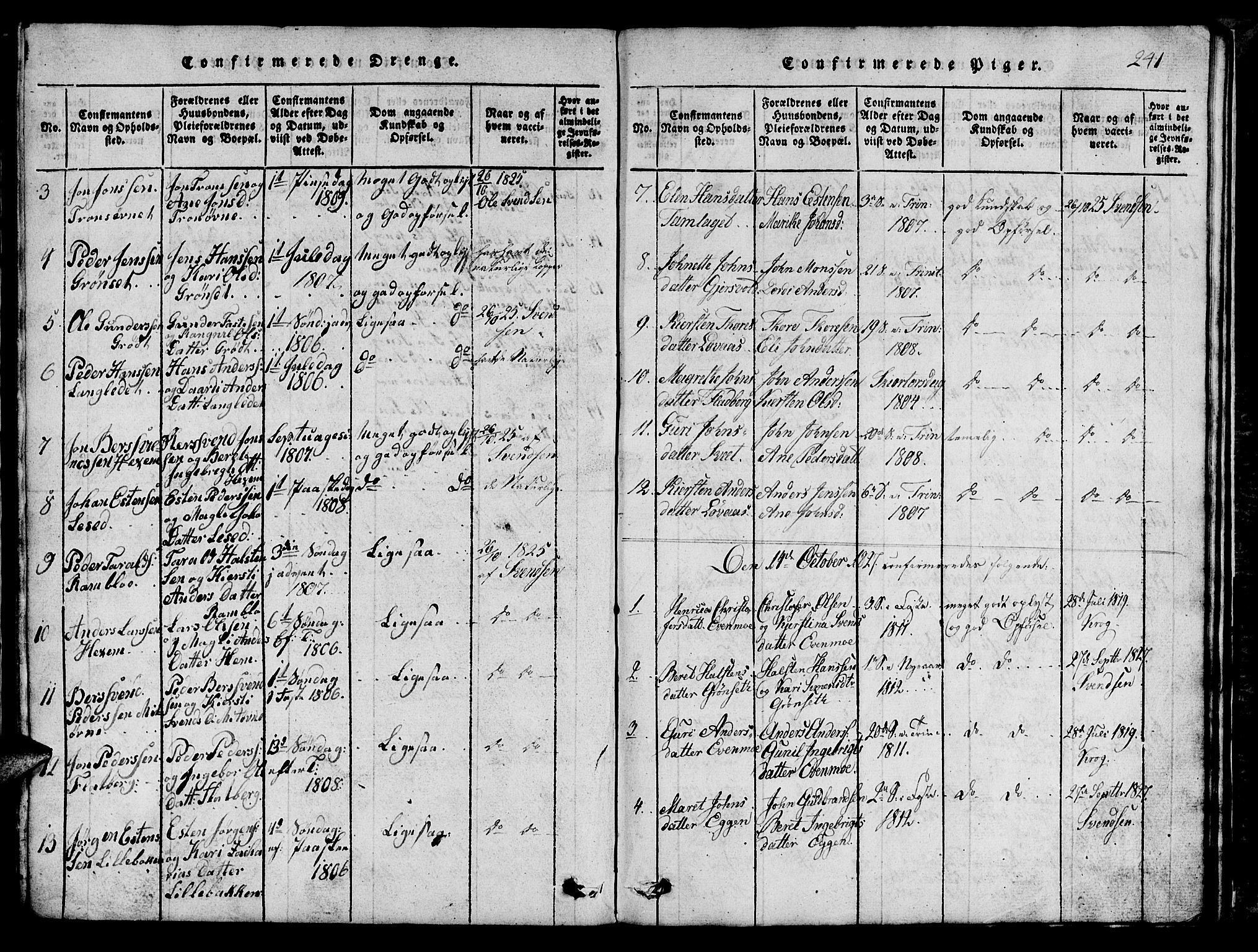 Ministerialprotokoller, klokkerbøker og fødselsregistre - Sør-Trøndelag, SAT/A-1456/685/L0976: Parish register (copy) no. 685C01, 1817-1878, p. 241