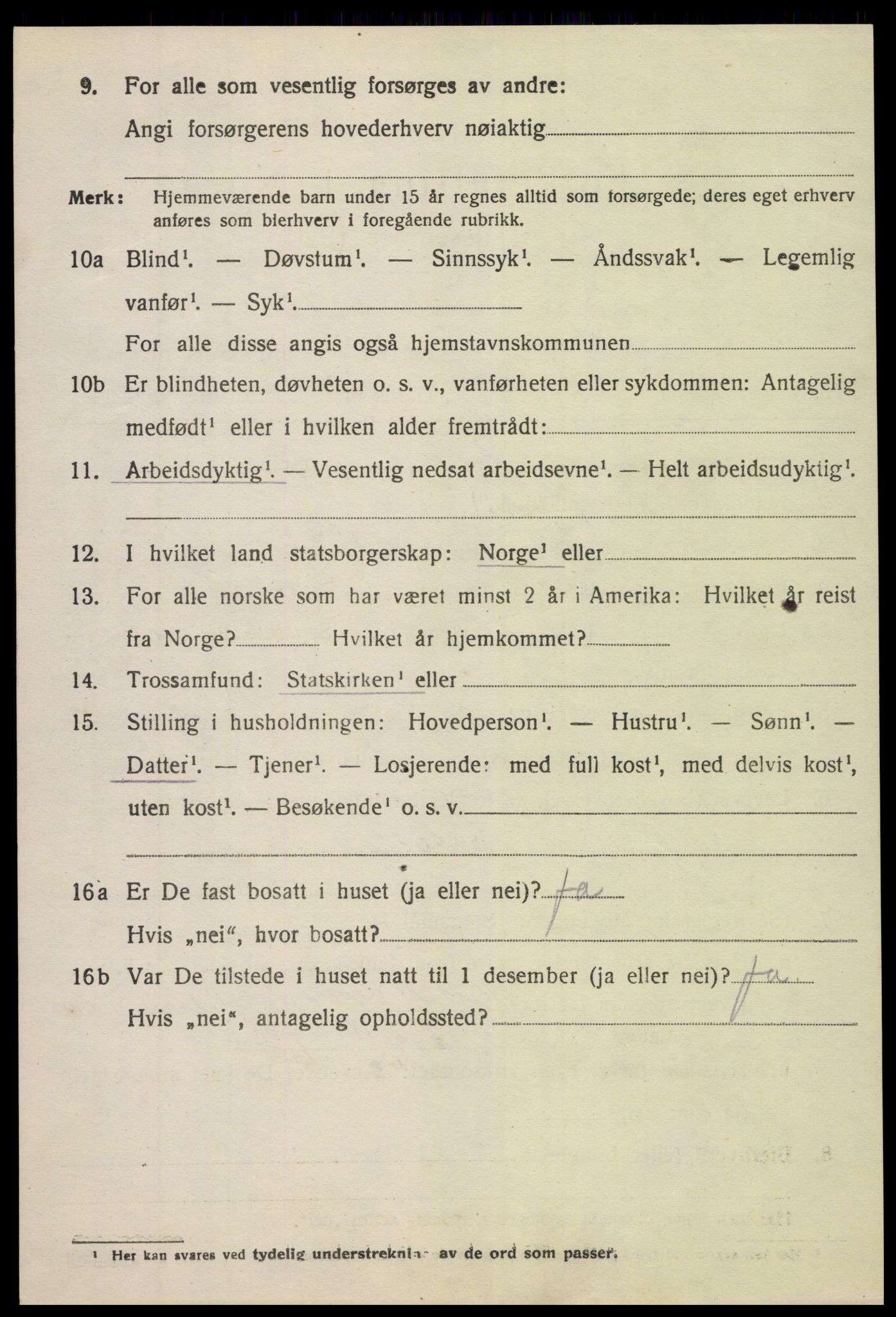 SAK, 1920 census for Søndeled, 1920, p. 3716