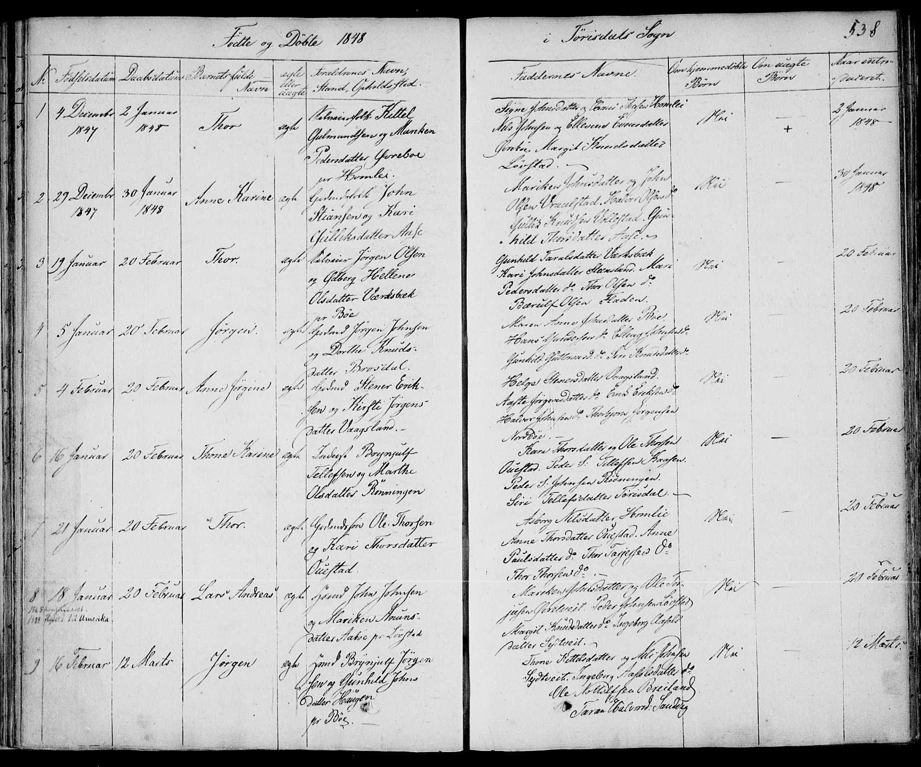 Drangedal kirkebøker, SAKO/A-258/F/Fa/L0007b: Parish register (official) no. 7b, 1837-1856, p. 538