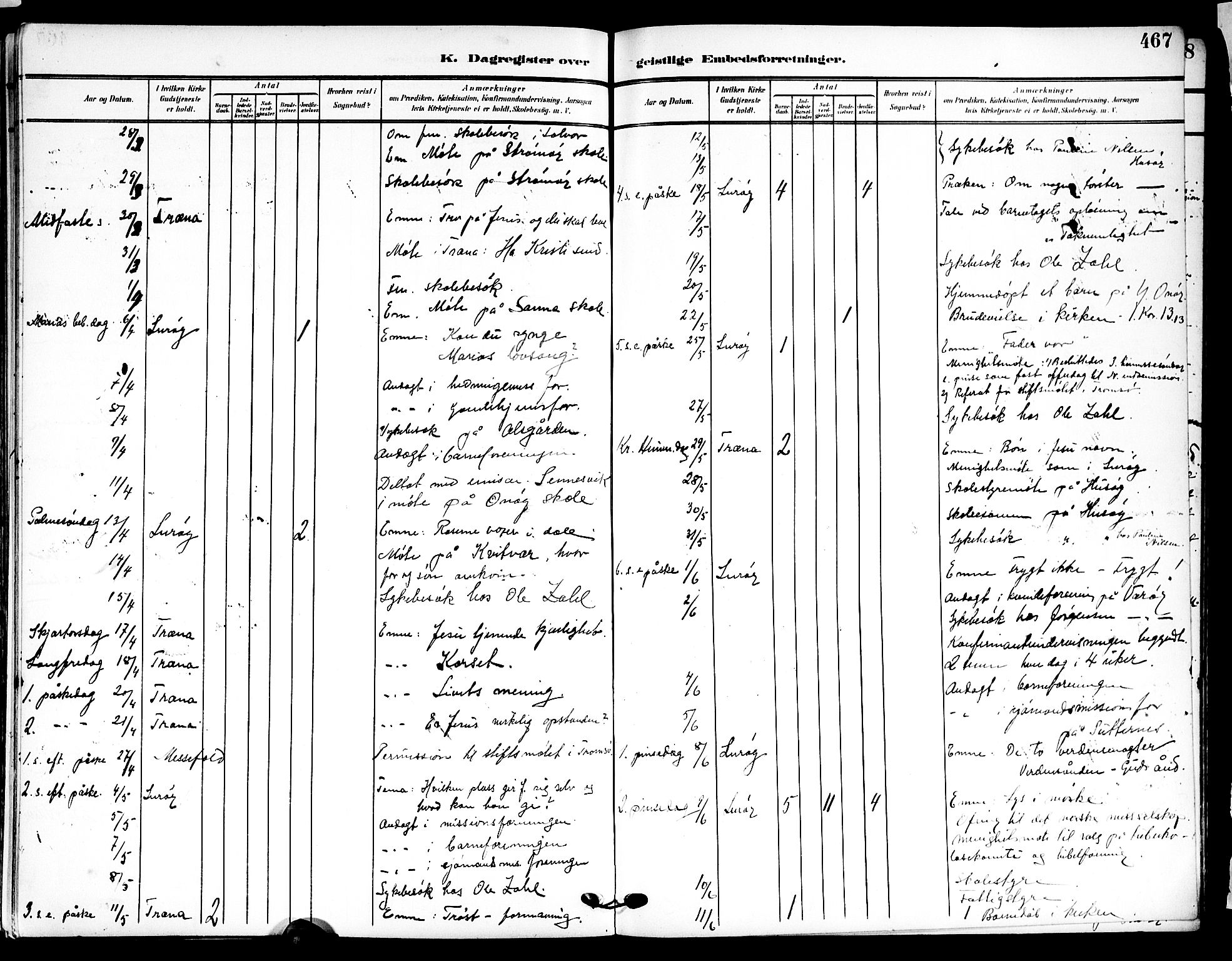 Ministerialprotokoller, klokkerbøker og fødselsregistre - Nordland, SAT/A-1459/839/L0569: Parish register (official) no. 839A06, 1903-1922, p. 467
