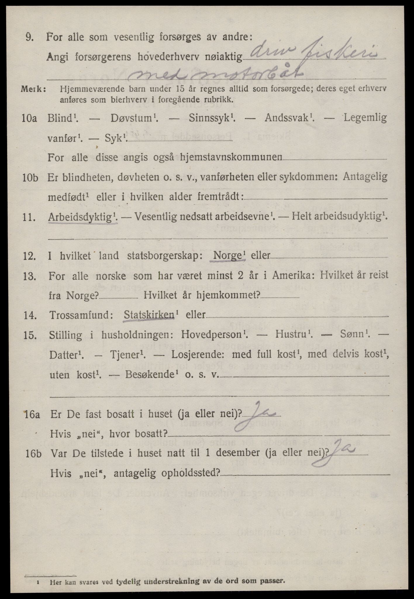 SAT, 1920 census for Aukra, 1920, p. 2154