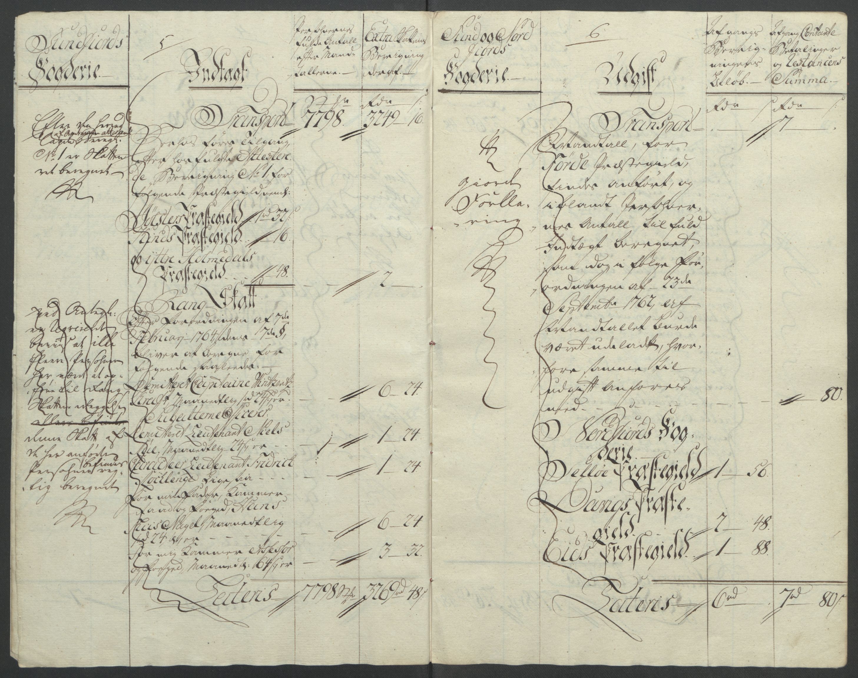 Rentekammeret inntil 1814, Reviderte regnskaper, Fogderegnskap, AV/RA-EA-4092/R53/L3550: Ekstraskatten Sunn- og Nordfjord, 1762-1771, p. 95