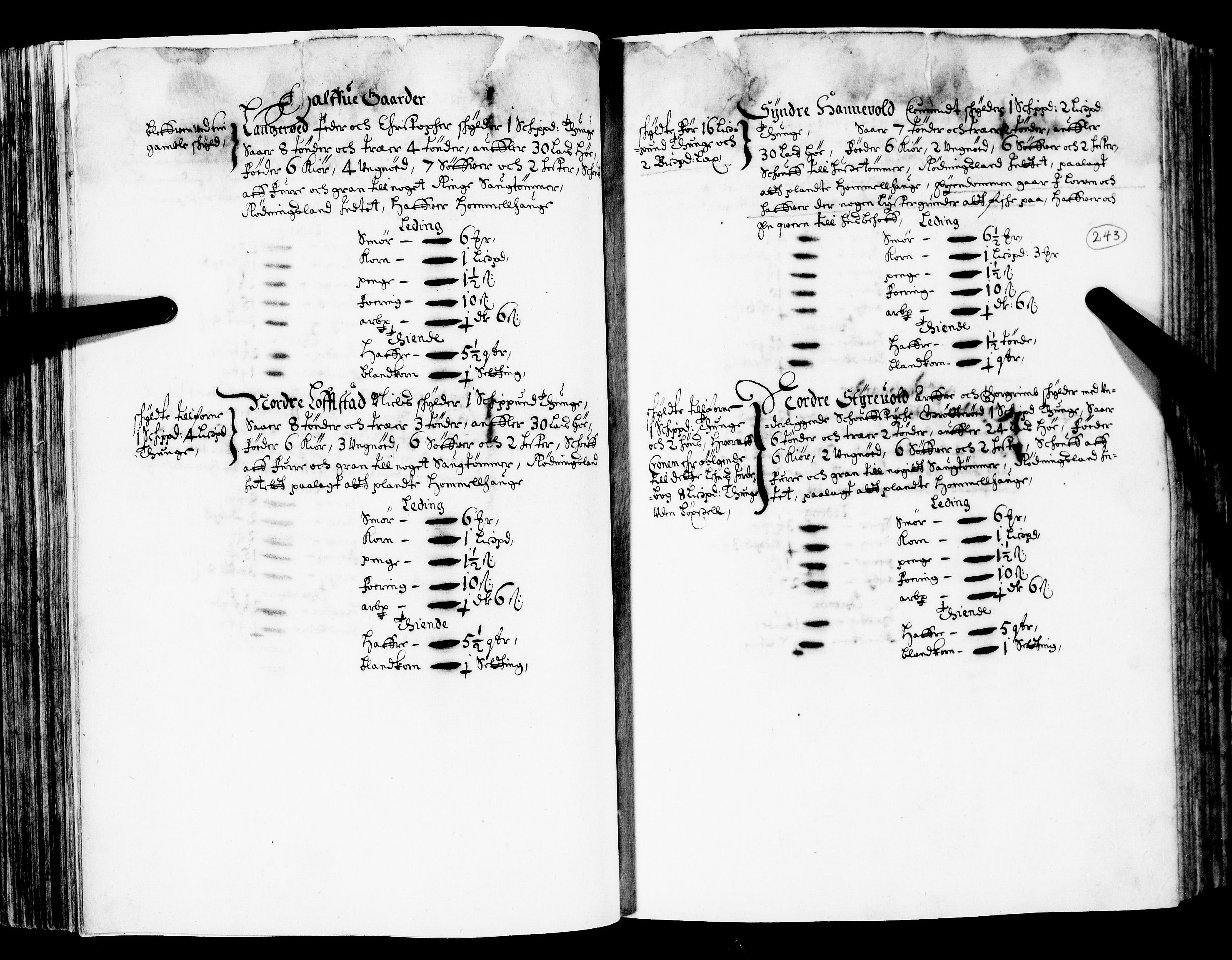 Rentekammeret inntil 1814, Realistisk ordnet avdeling, RA/EA-4070/N/Nb/Nba/L0020: Tønsberg len, 2. del, 1668, p. 242b-243a