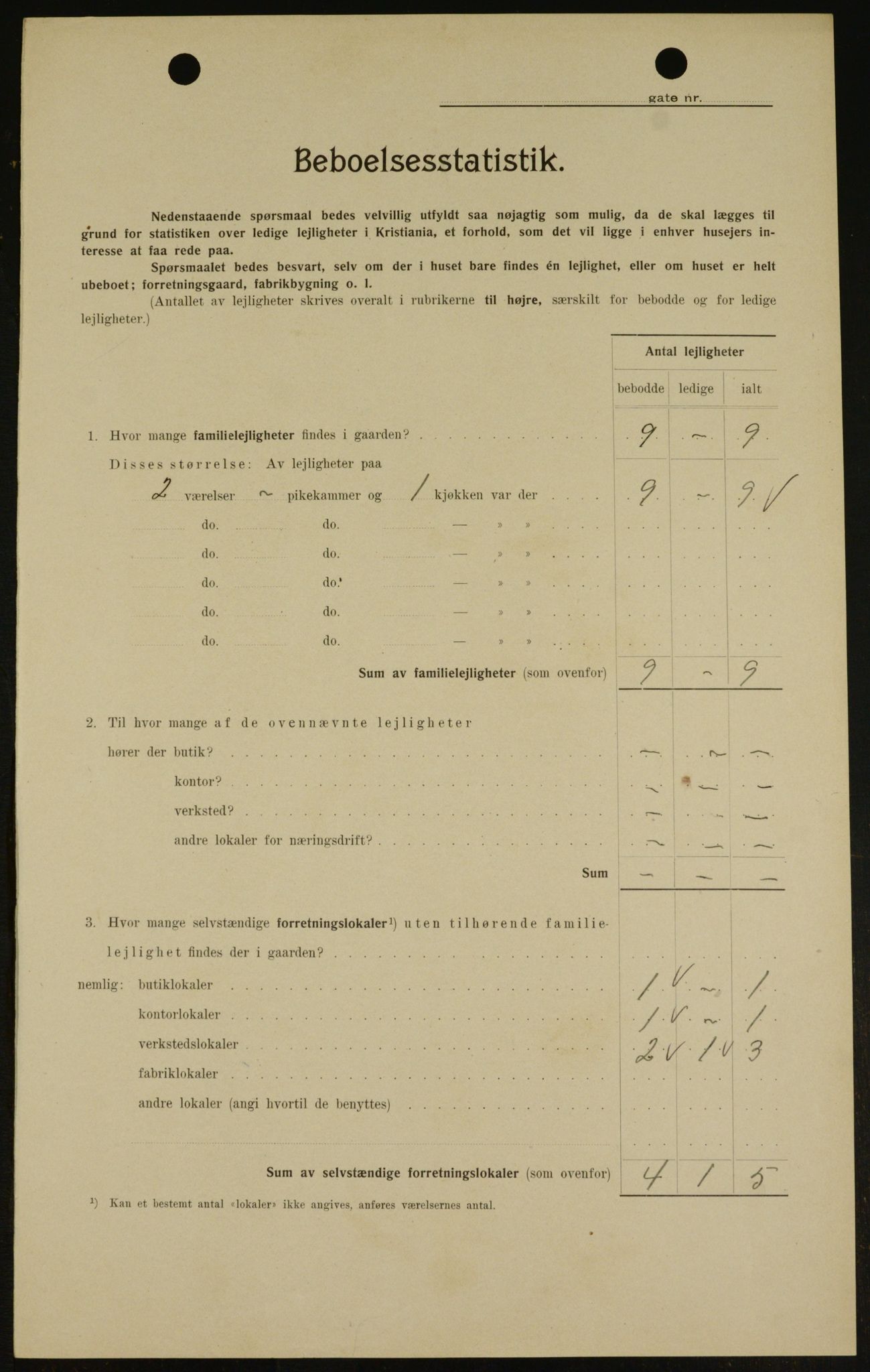 OBA, Municipal Census 1909 for Kristiania, 1909, p. 16597