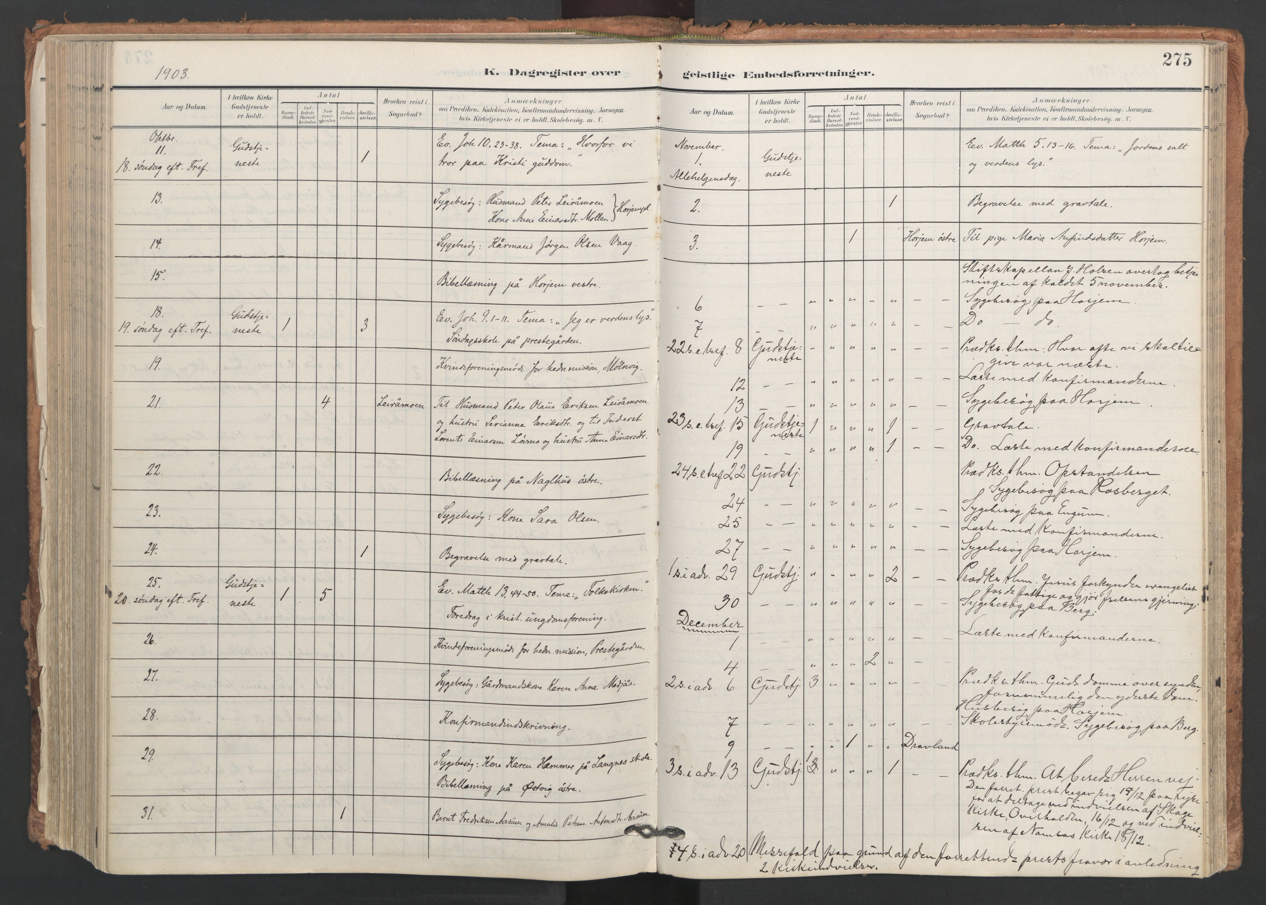 Ministerialprotokoller, klokkerbøker og fødselsregistre - Nord-Trøndelag, AV/SAT-A-1458/749/L0477: Parish register (official) no. 749A11, 1902-1927, p. 275