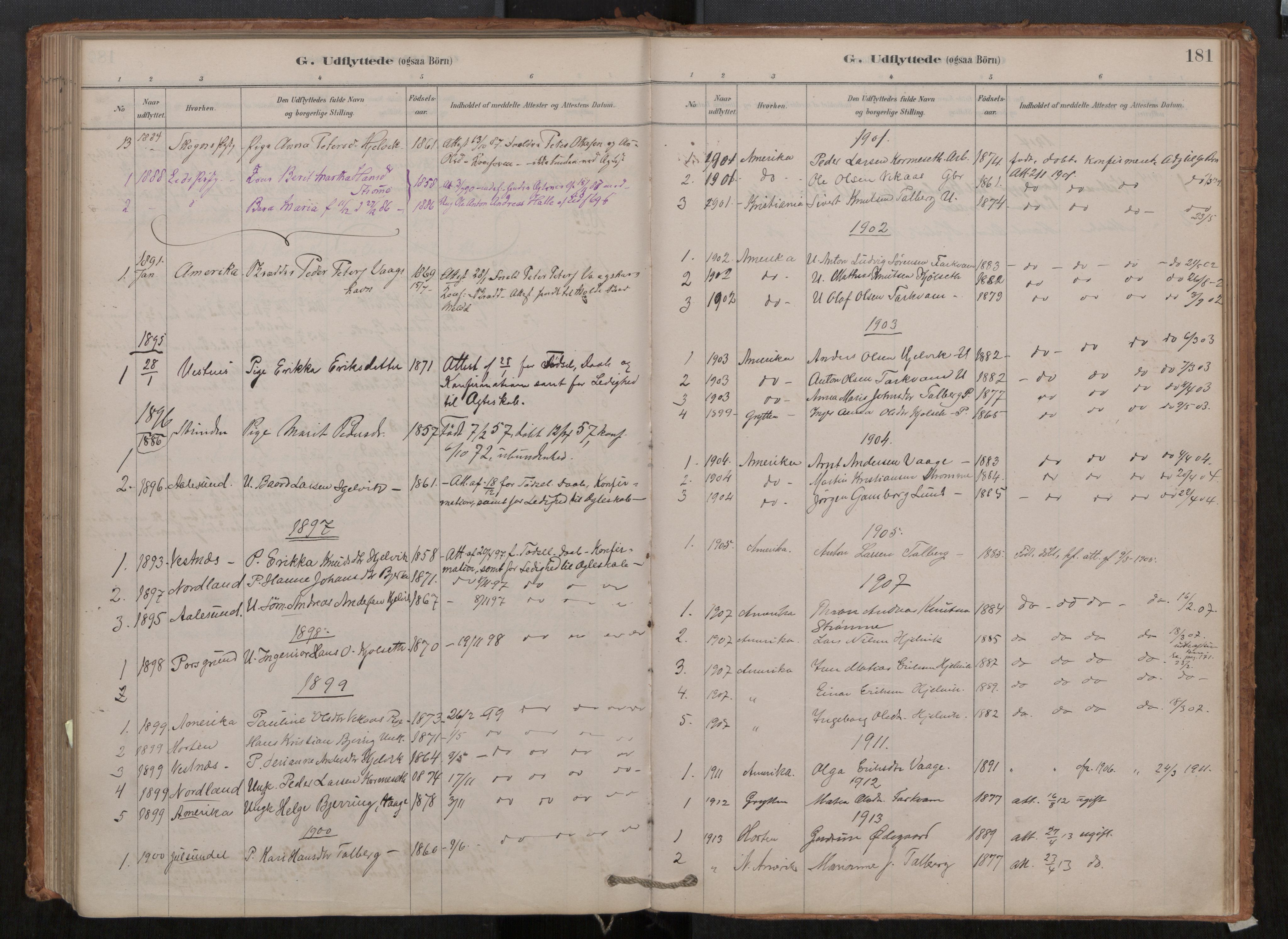 Ministerialprotokoller, klokkerbøker og fødselsregistre - Møre og Romsdal, SAT/A-1454/550/L0621: Parish register (official) no. 550A01, 1878-1915, p. 181
