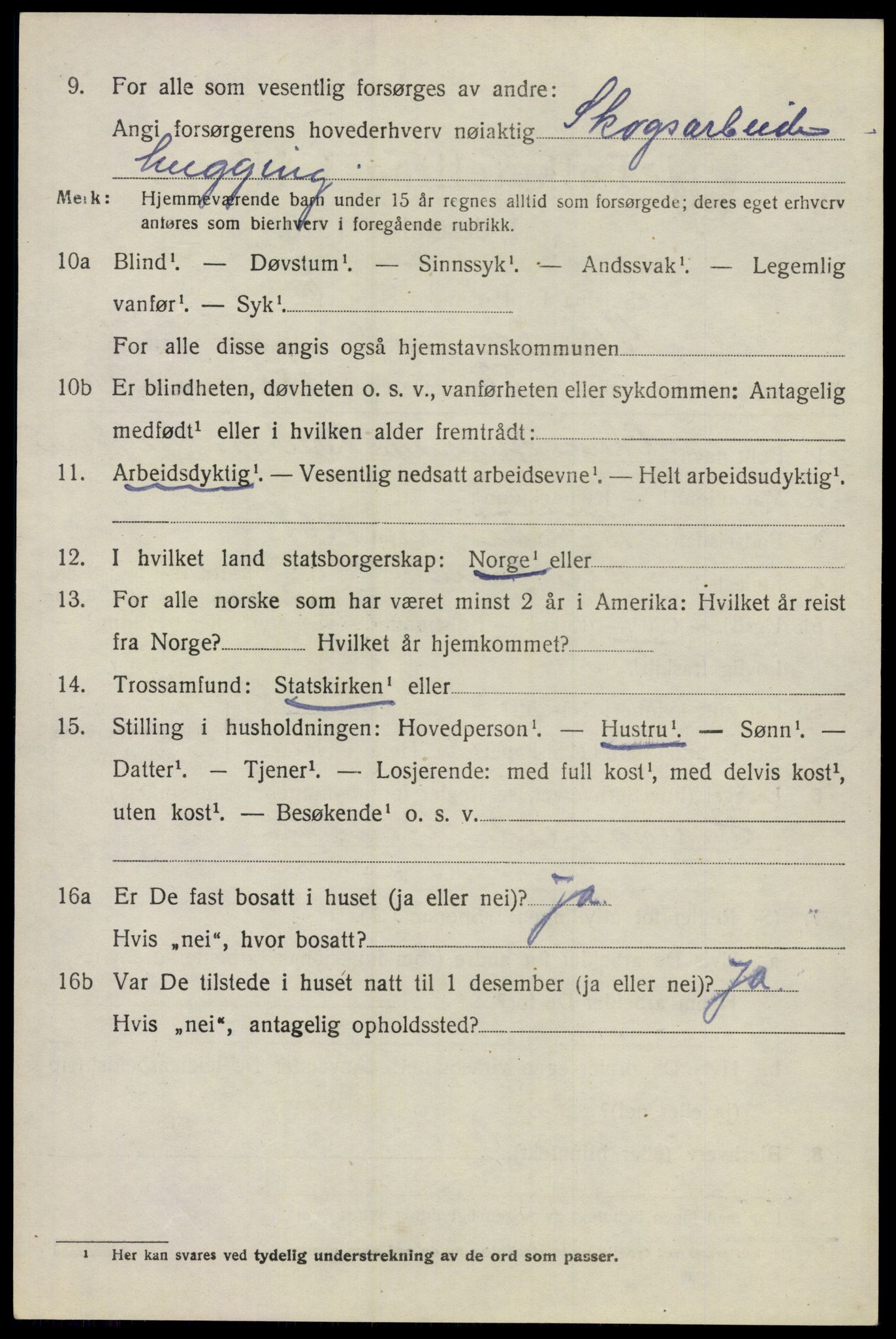 SAO, 1920 census for Nes, 1920, p. 8895